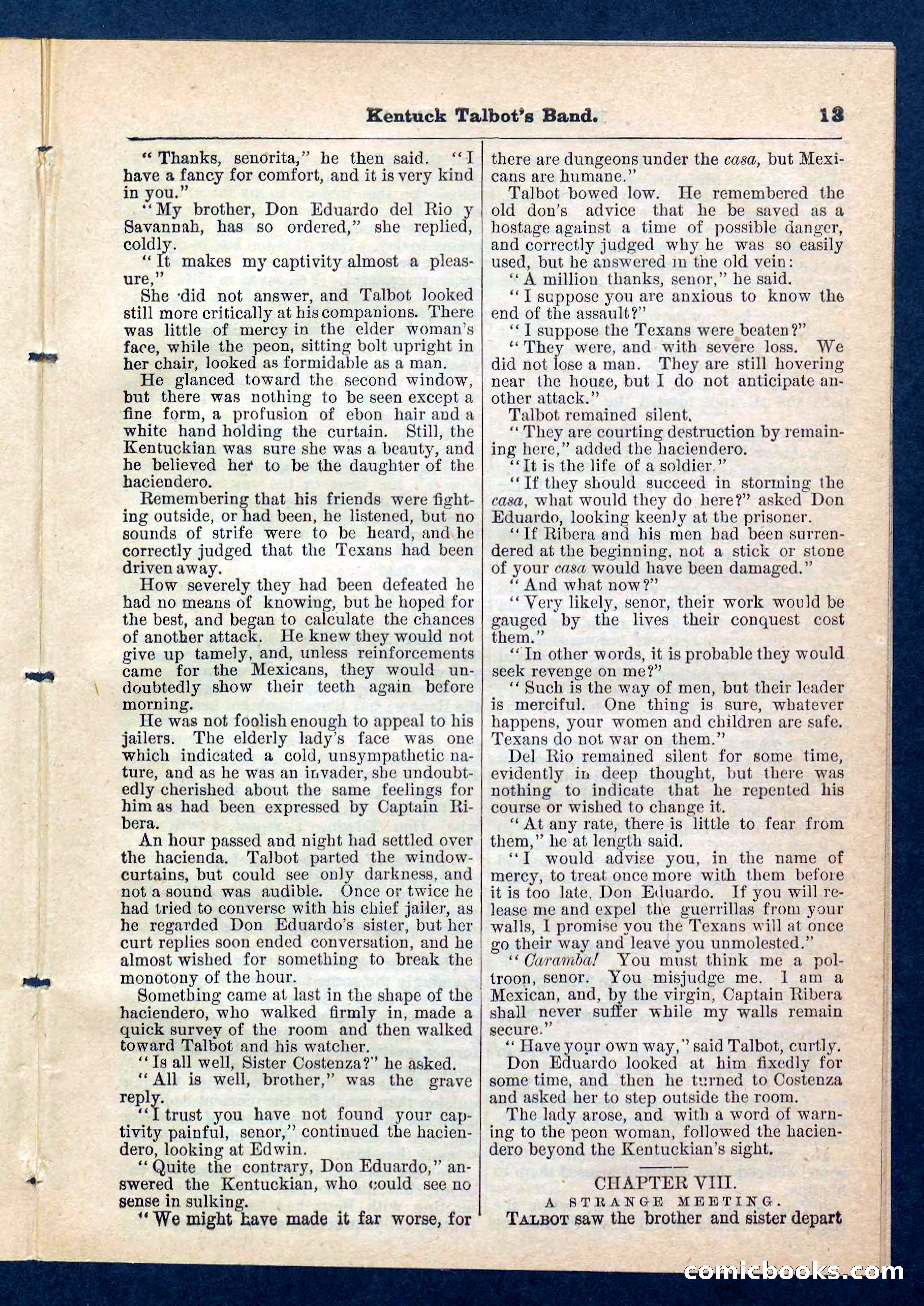 Beadle's Pocket Library, No. 207: 'Kentucky Talbot's Band' — page 13 of 32