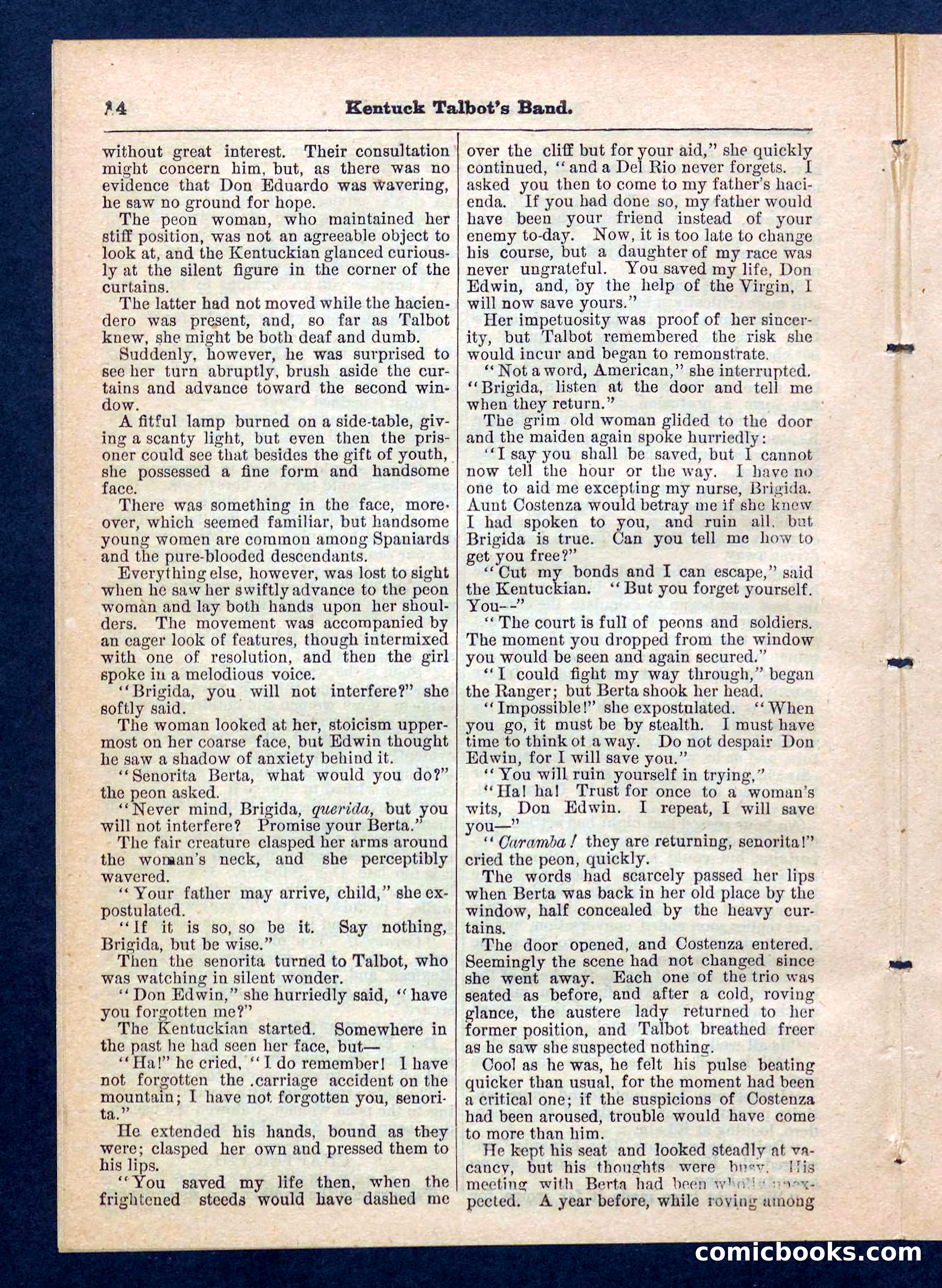 Beadle's Pocket Library, No. 207: 'Kentucky Talbot's Band' — page 14 of 32