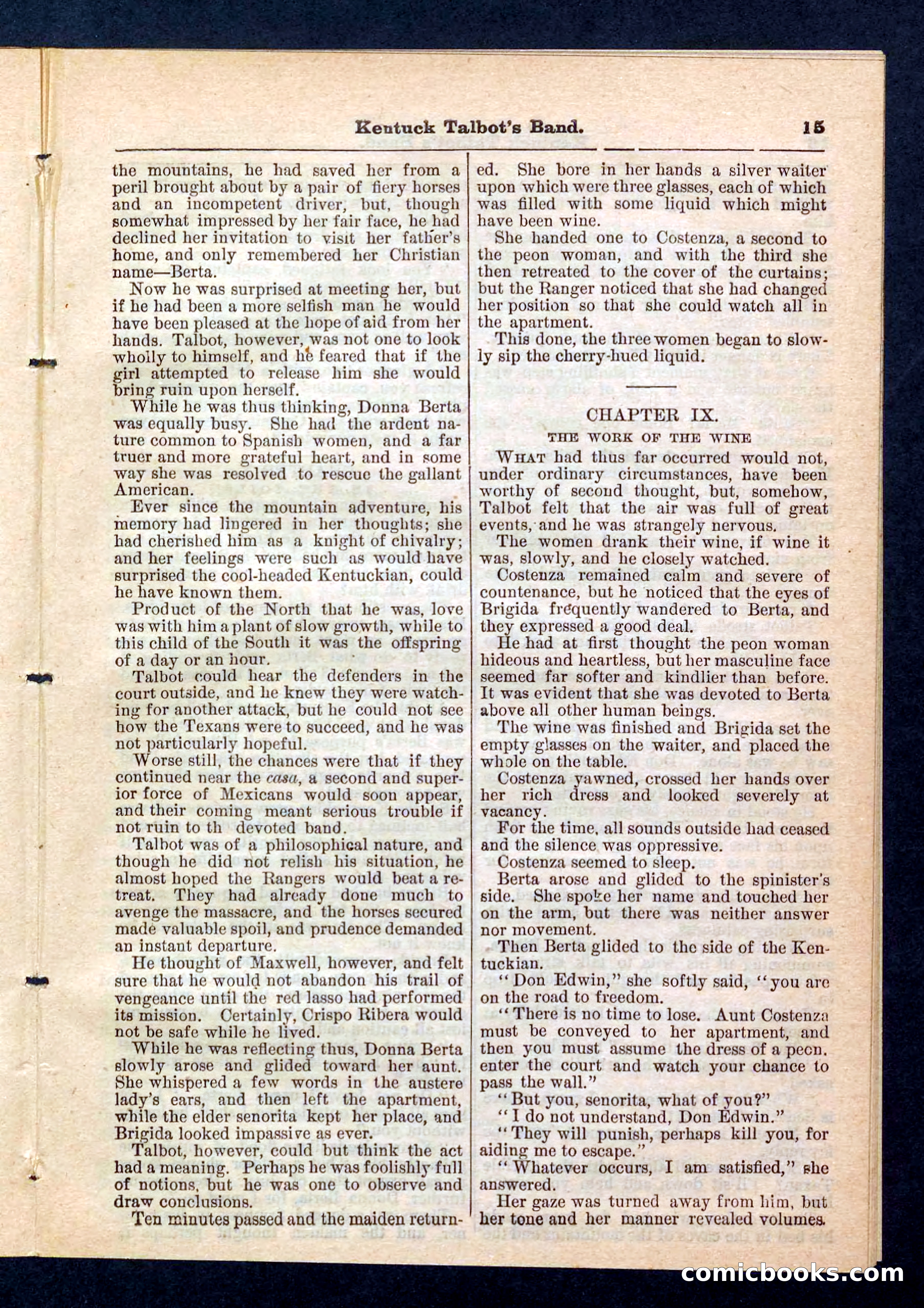 Beadle's Pocket Library, No. 207: 'Kentucky Talbot's Band' — page 15 of 32
