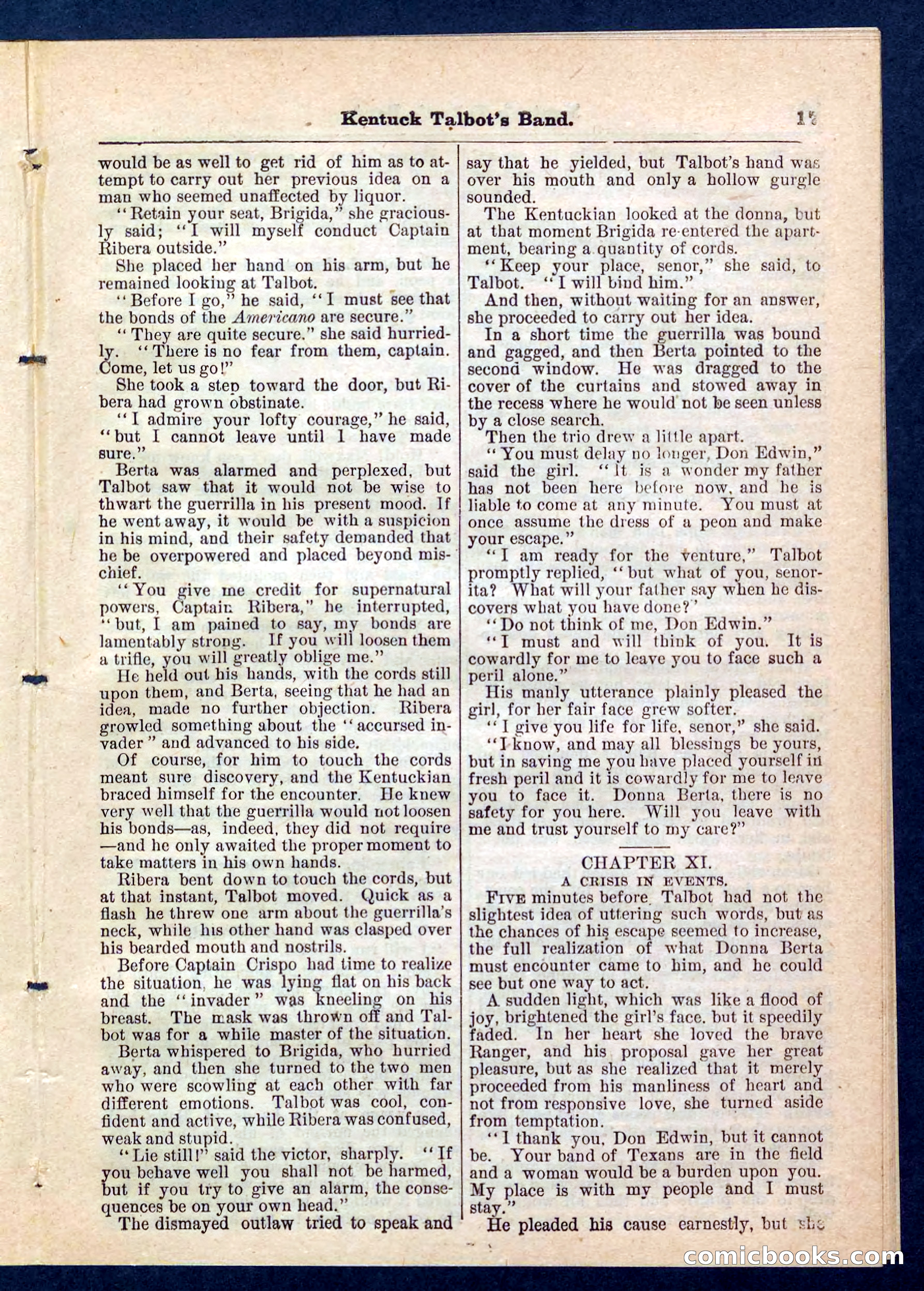 Beadle's Pocket Library, No. 207: 'Kentucky Talbot's Band' — page 17 of 32