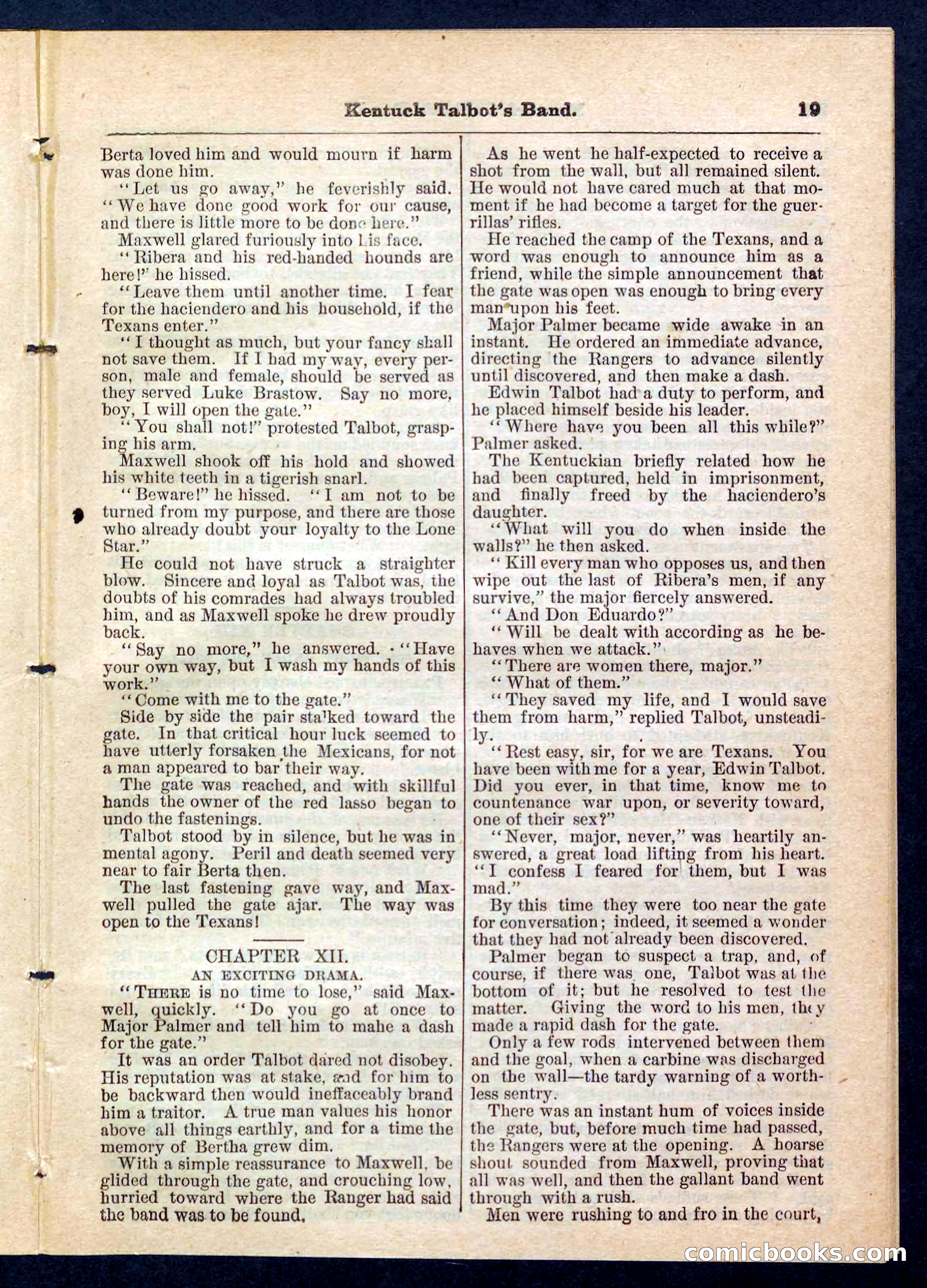 Beadle's Pocket Library, No. 207: 'Kentucky Talbot's Band' — page 19 of 32