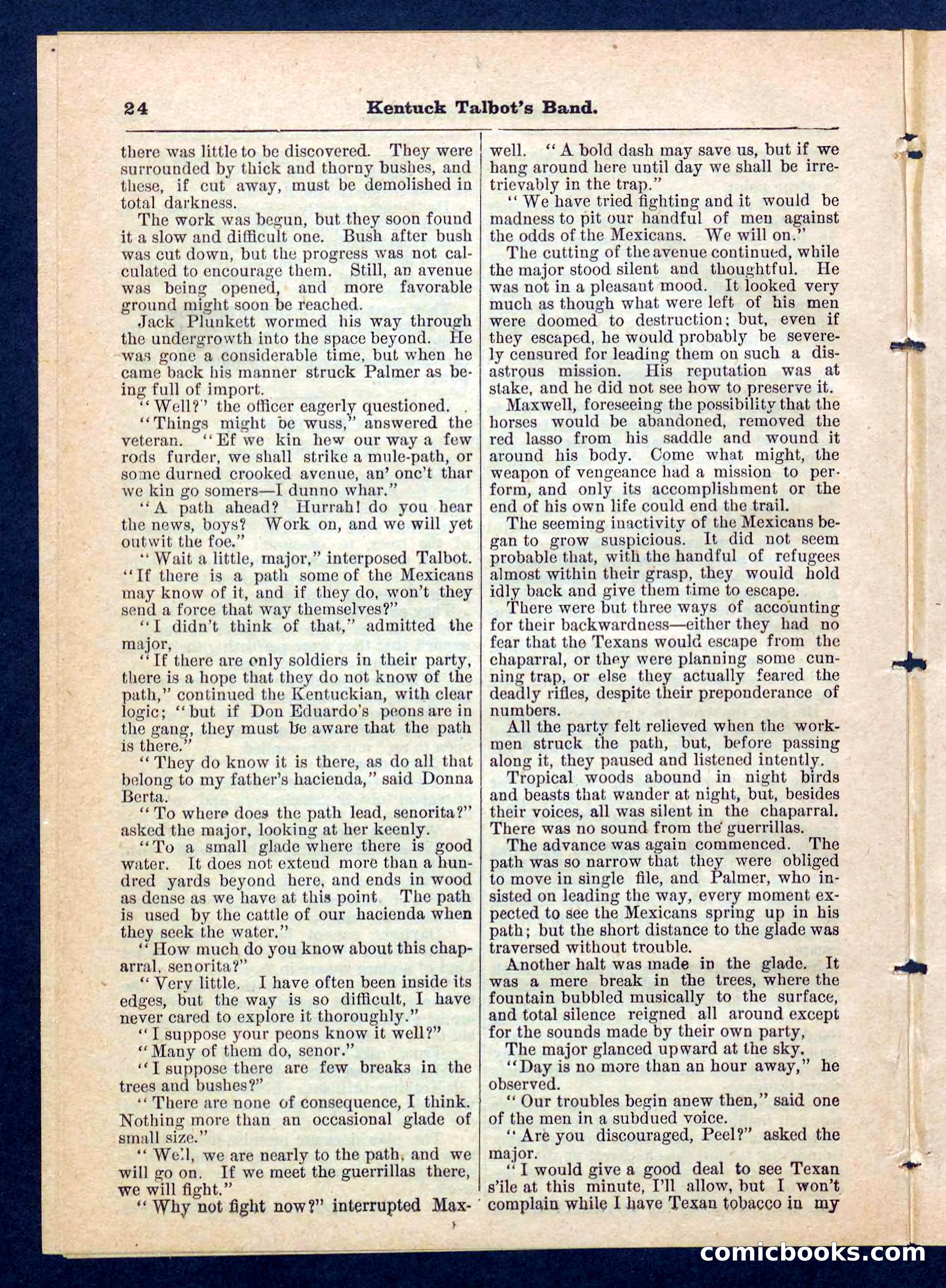 Beadle's Pocket Library, No. 207: 'Kentucky Talbot's Band' — page 24 of 32