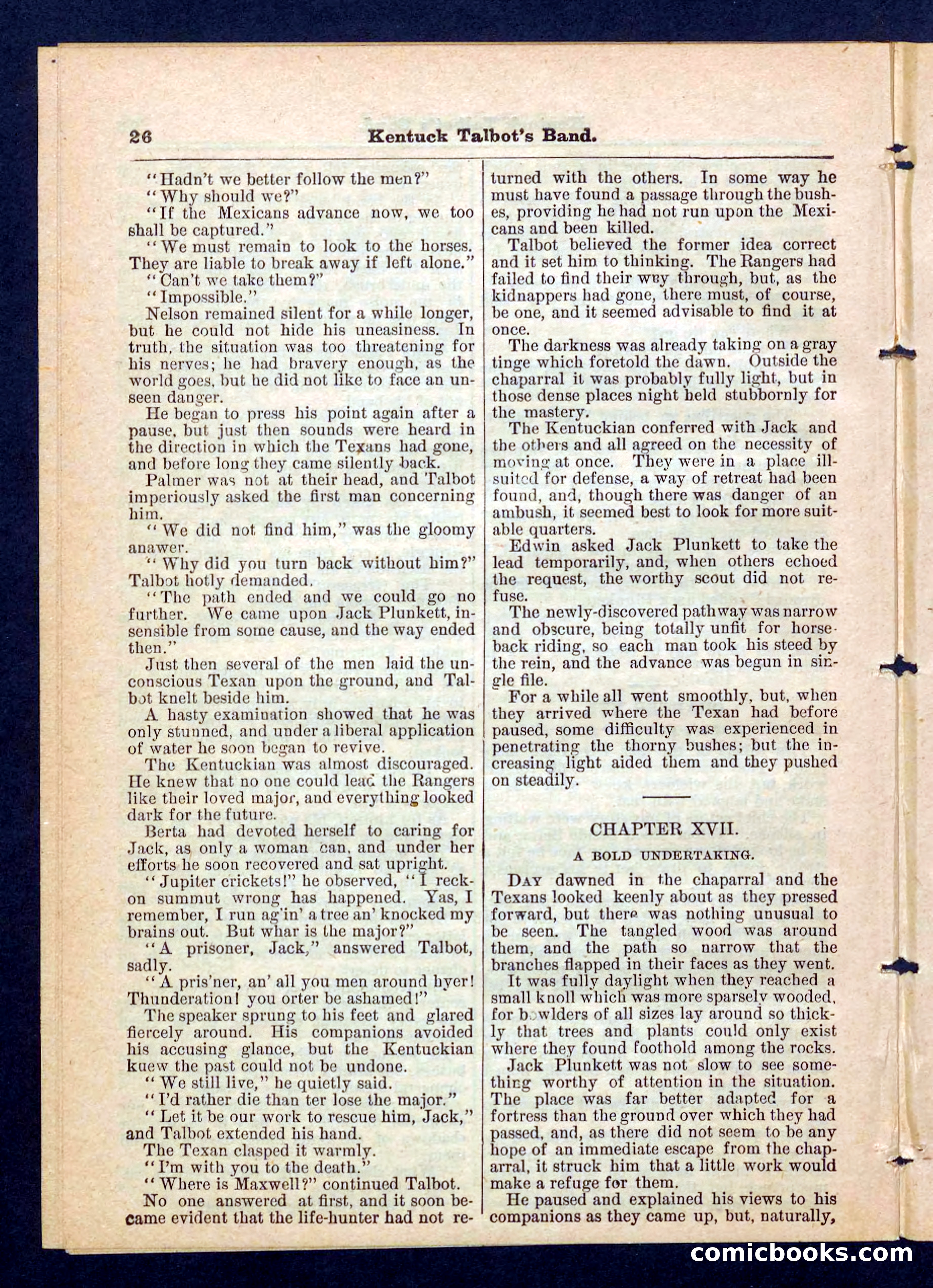 Beadle's Pocket Library, No. 207: 'Kentucky Talbot's Band' — page 26 of 32