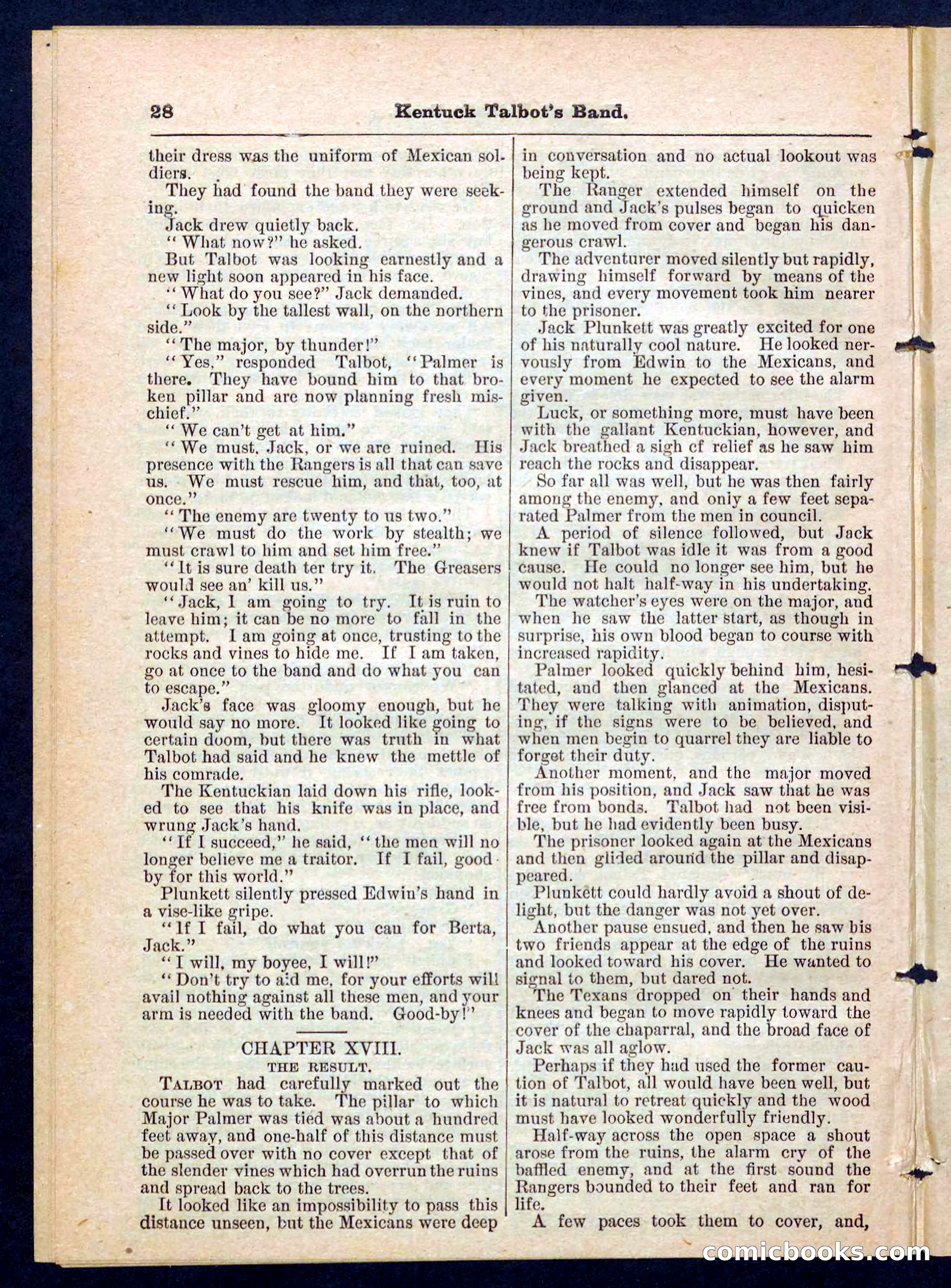 Beadle's Pocket Library, No. 207: 'Kentucky Talbot's Band' — page 28 of 32