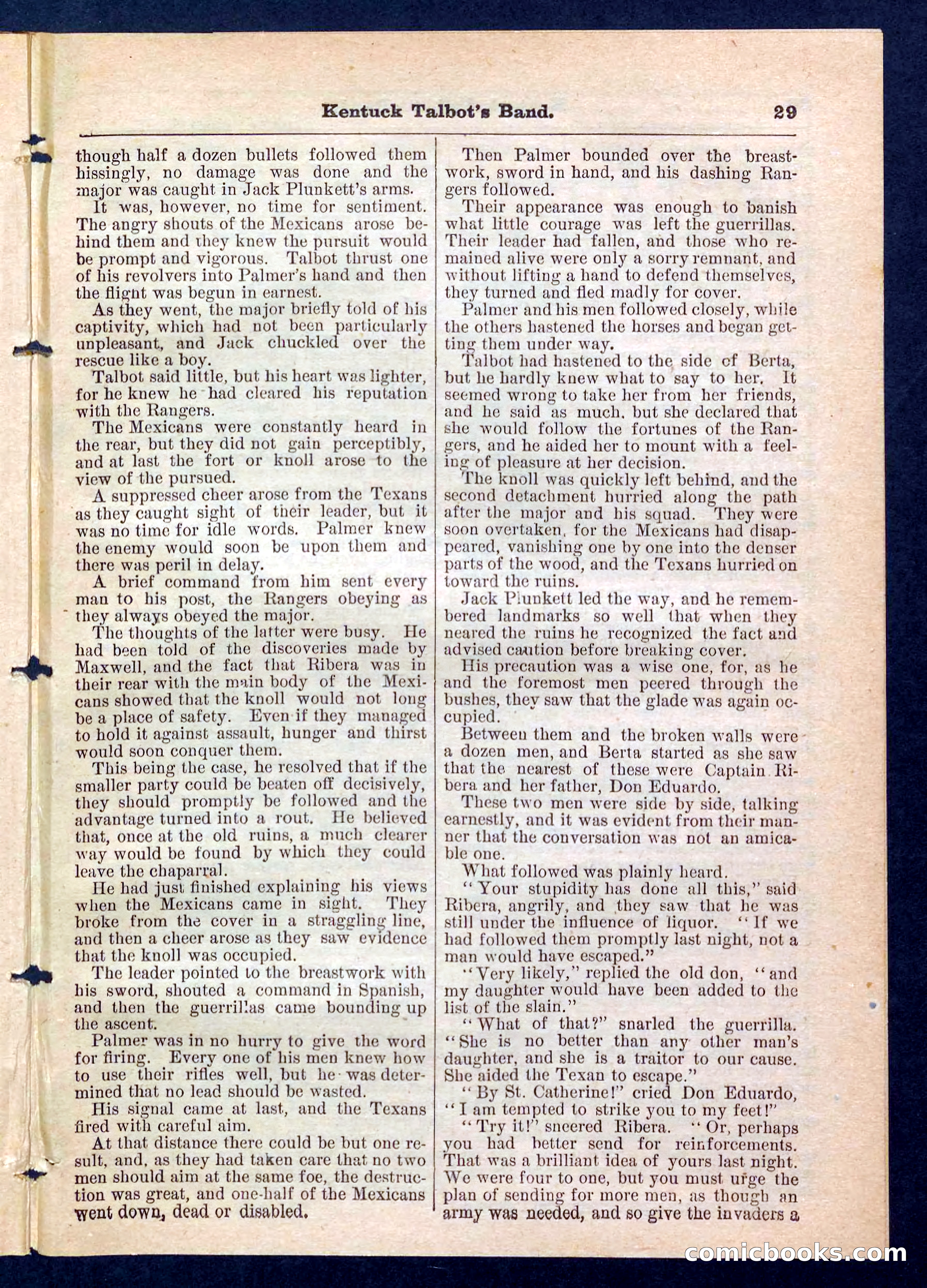 Beadle's Pocket Library, No. 207: 'Kentucky Talbot's Band' — page 29 of 32