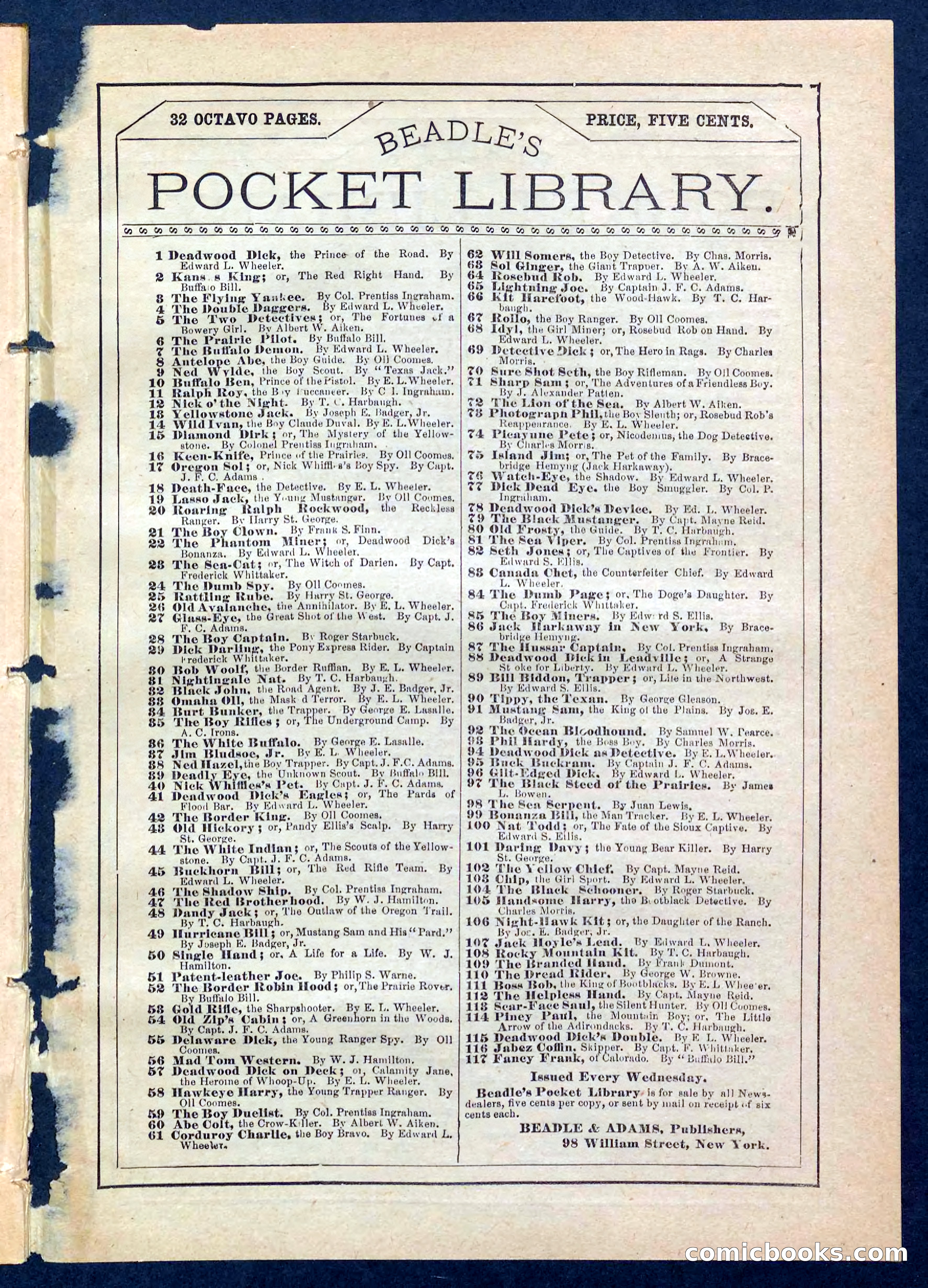 Beadle's Pocket Library, No. 207: 'Kentucky Talbot's Band' — page 31 of 32