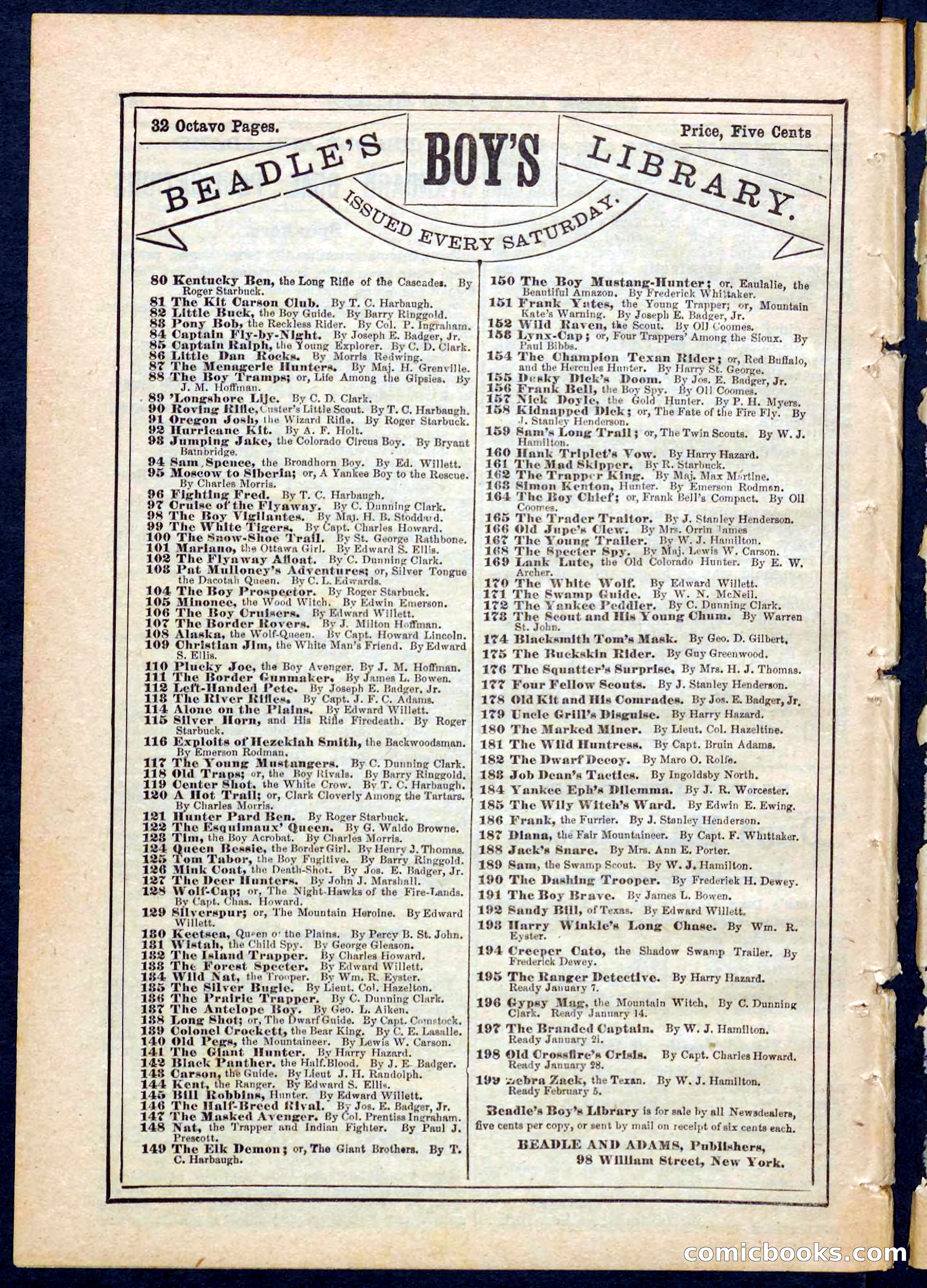 Beadle's Pocket Library No. 208 — page 30 of 32