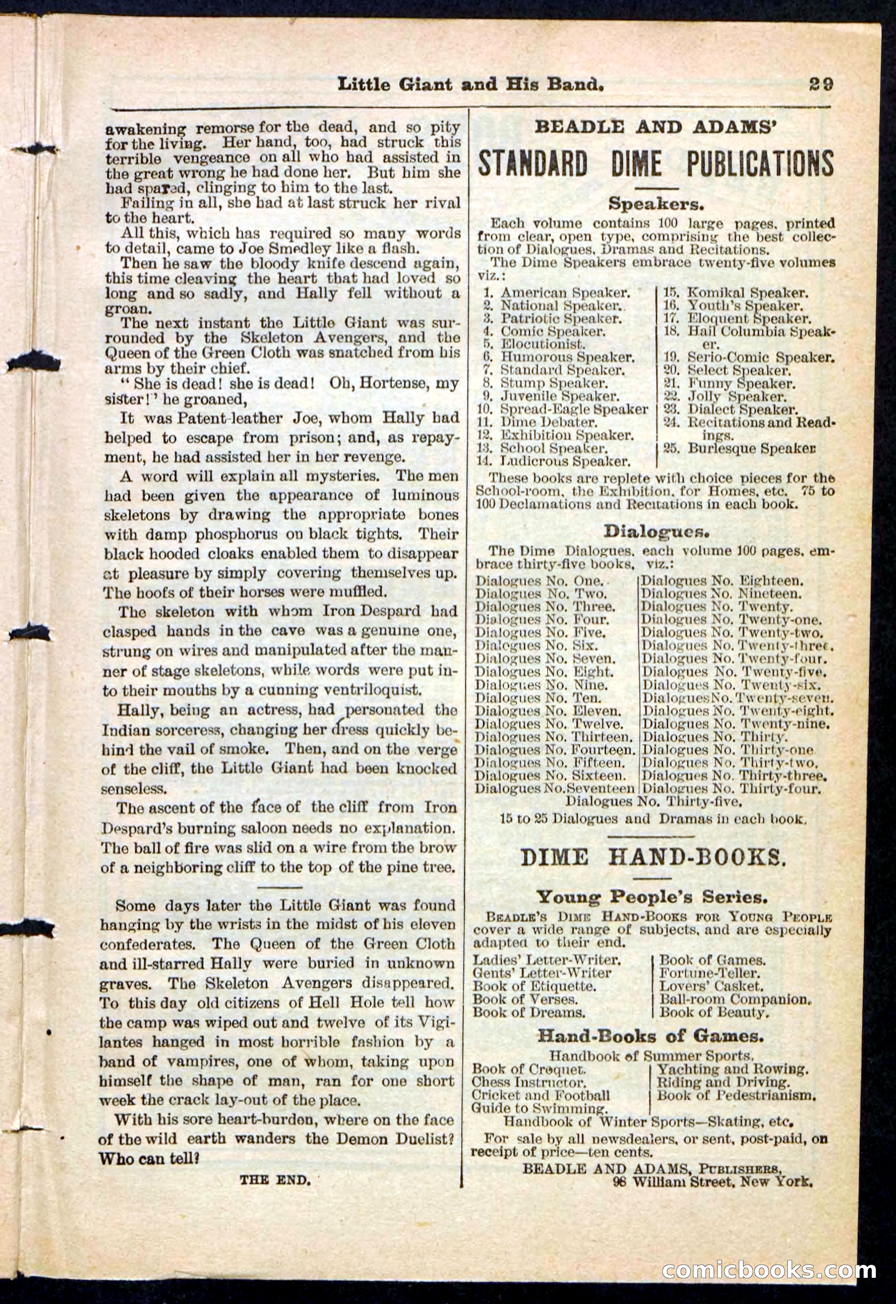 Beadle's Pocket Library No. 211 — page 29 of 32