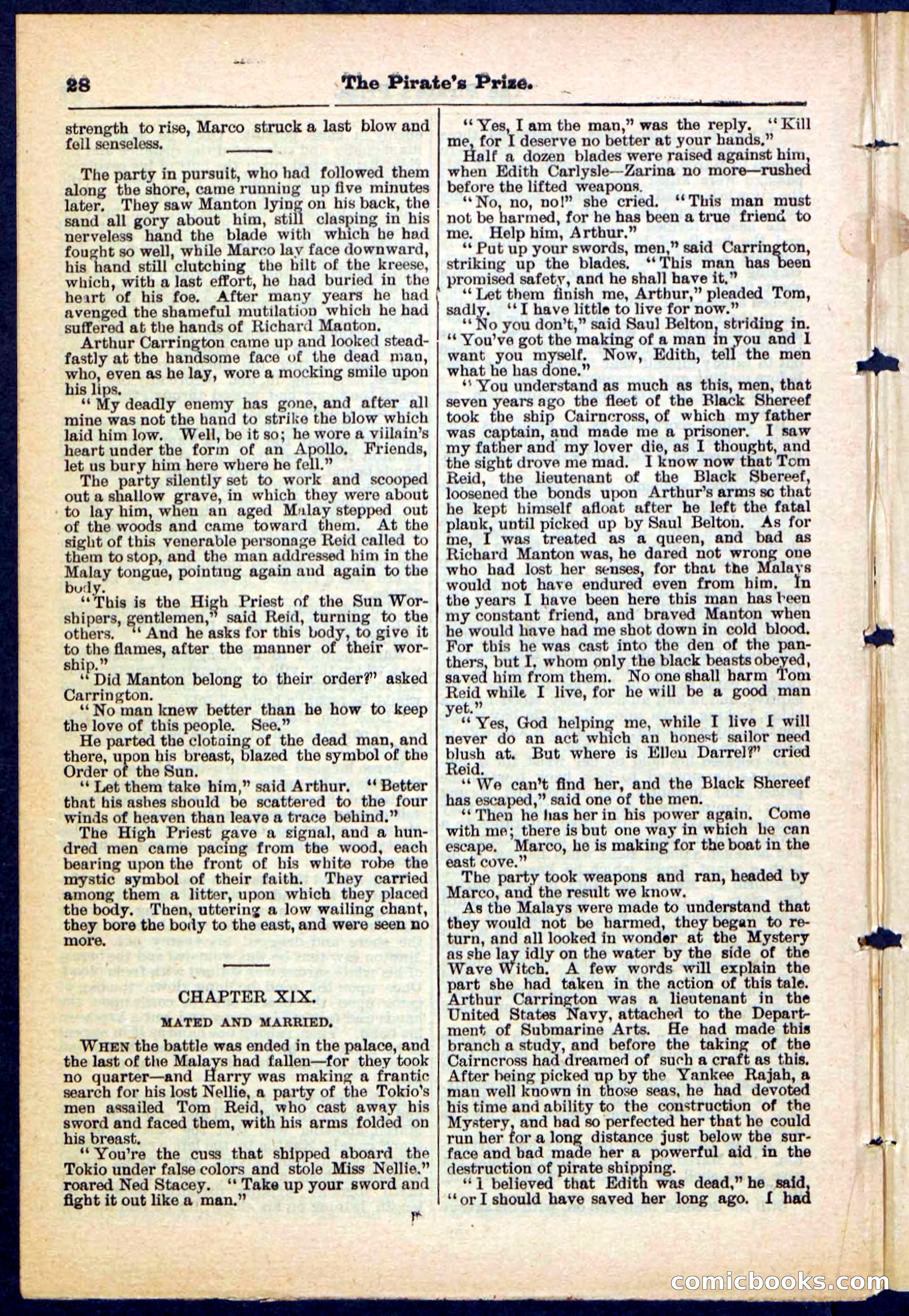Beadle's Pocket Library No. 213: The Pirate's Prize — page 28 of 32