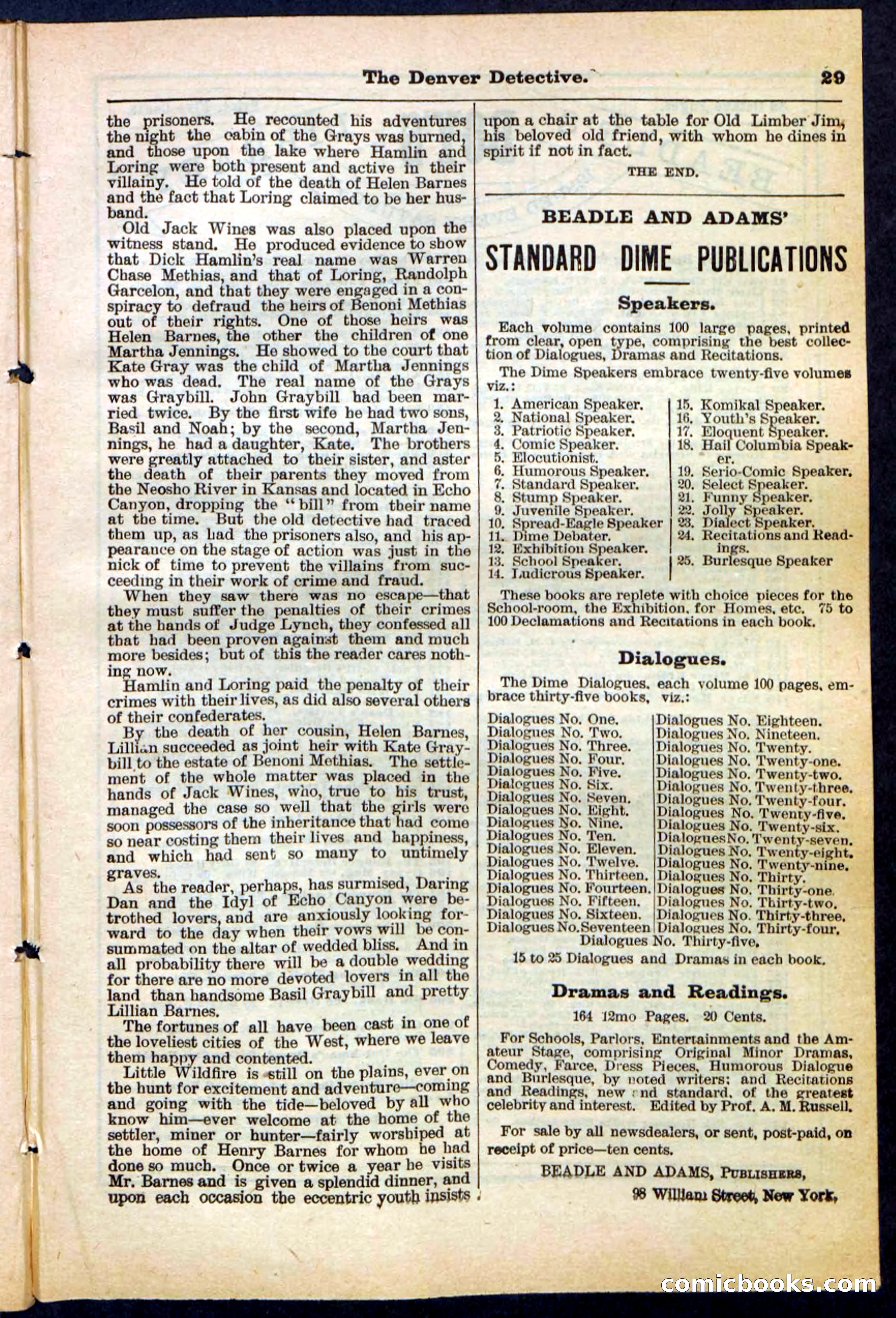 Beadle's Pocket Library No. 215 — page 29 of 32