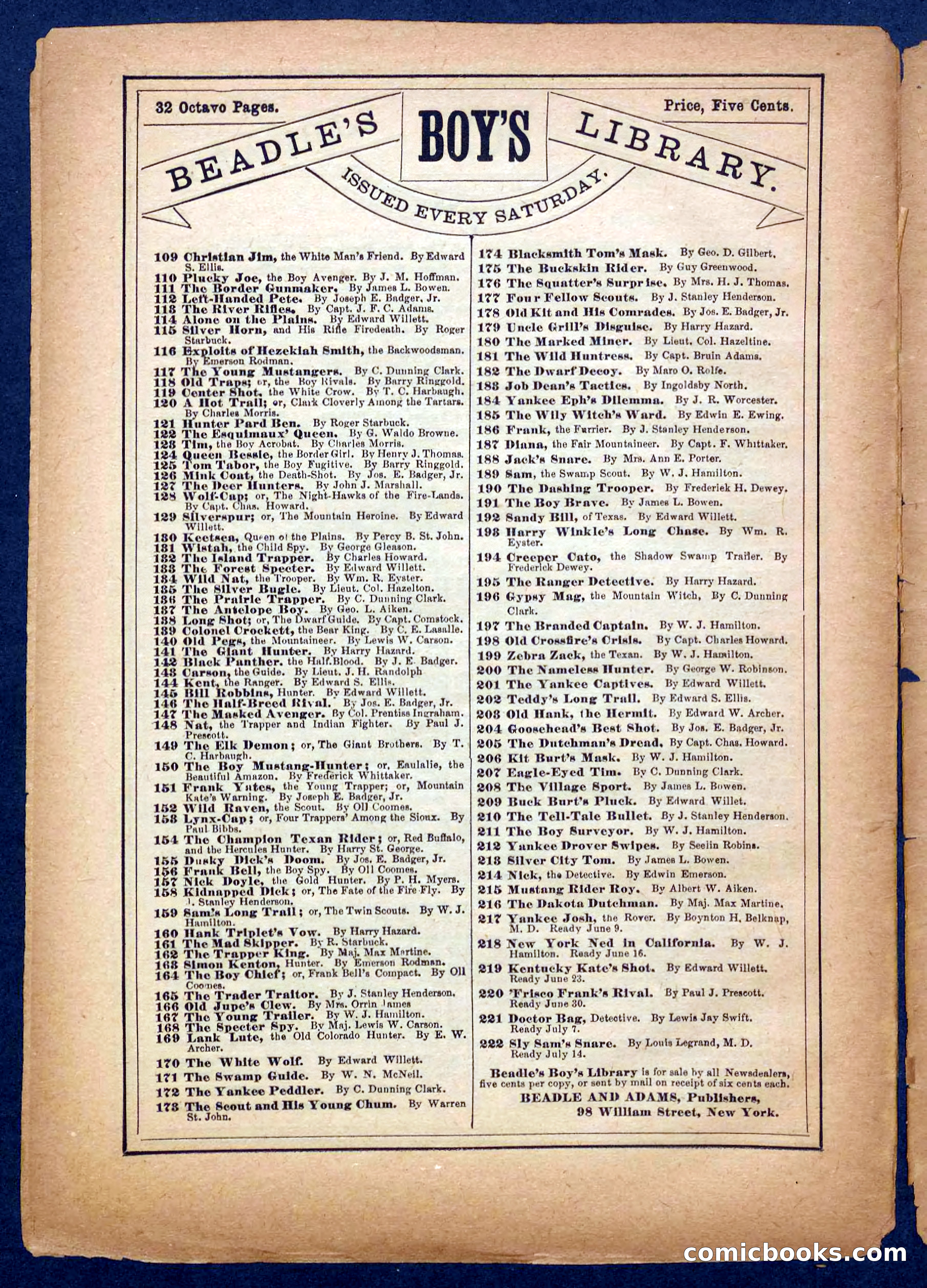 Beadle's Pocket Library No. 229 — page 30 of 32