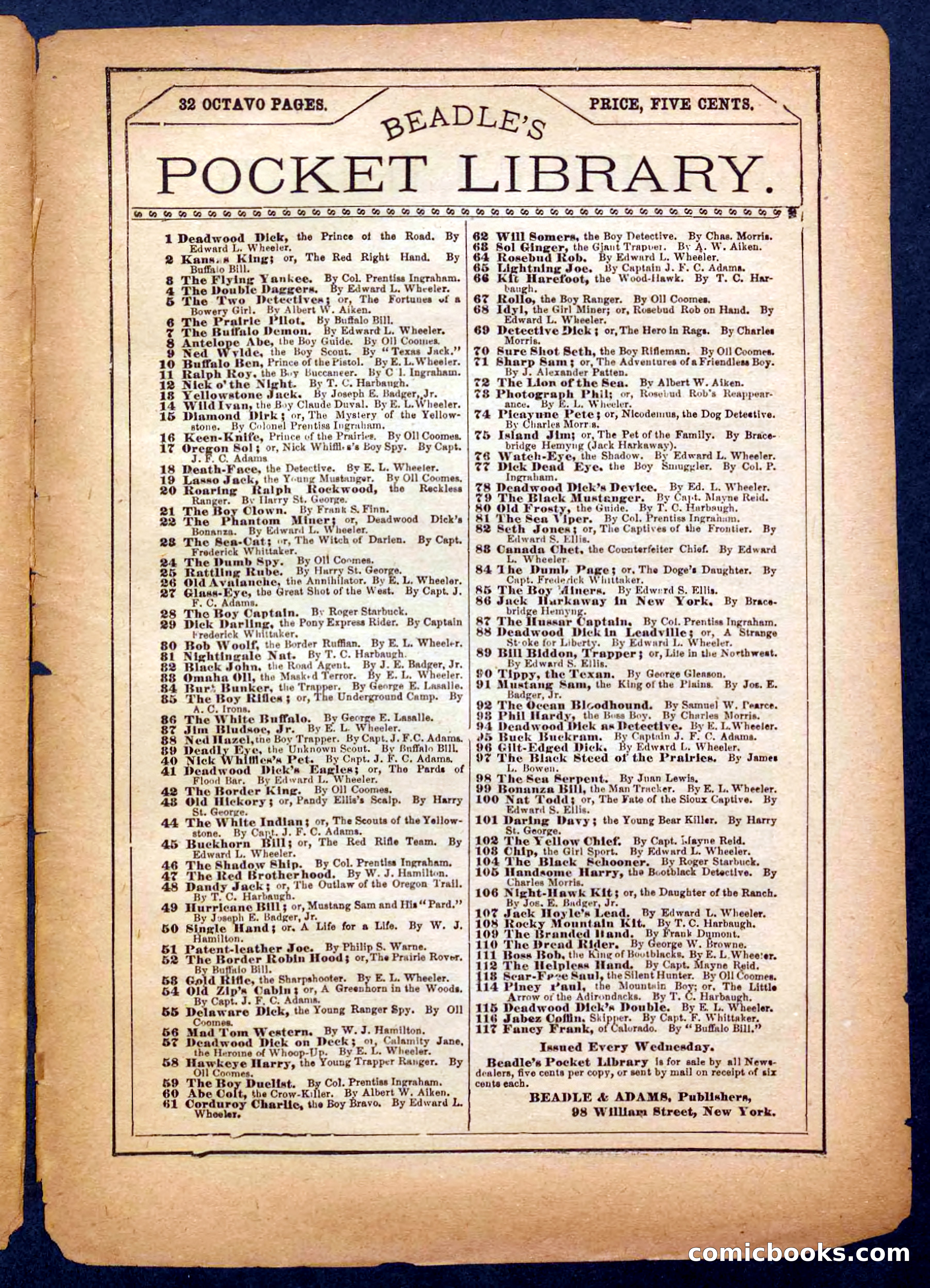 Beadle's Pocket Library No. 229 — page 31 of 32