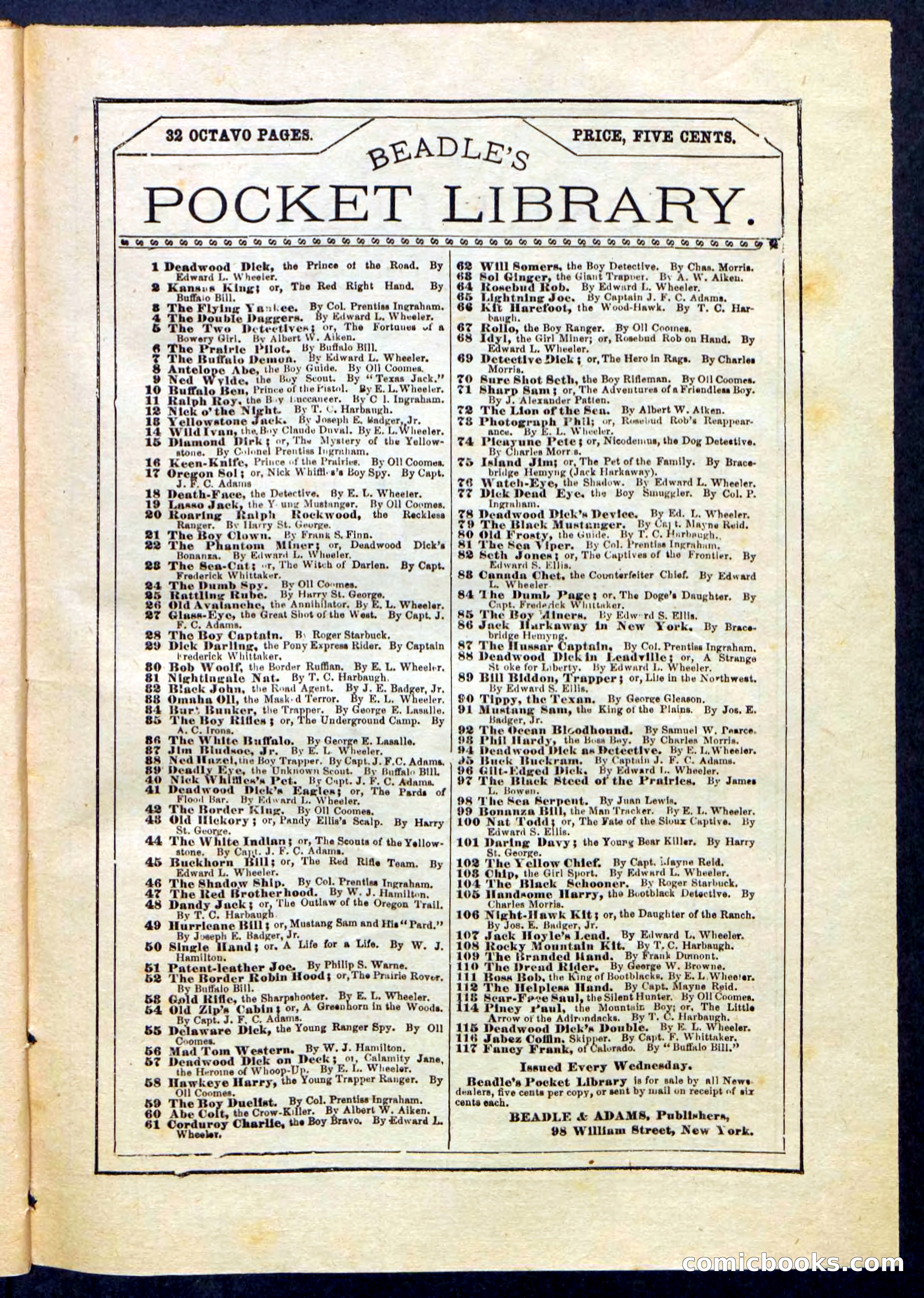 Beadle's Pocket Library No. 235 — page 31 of 32