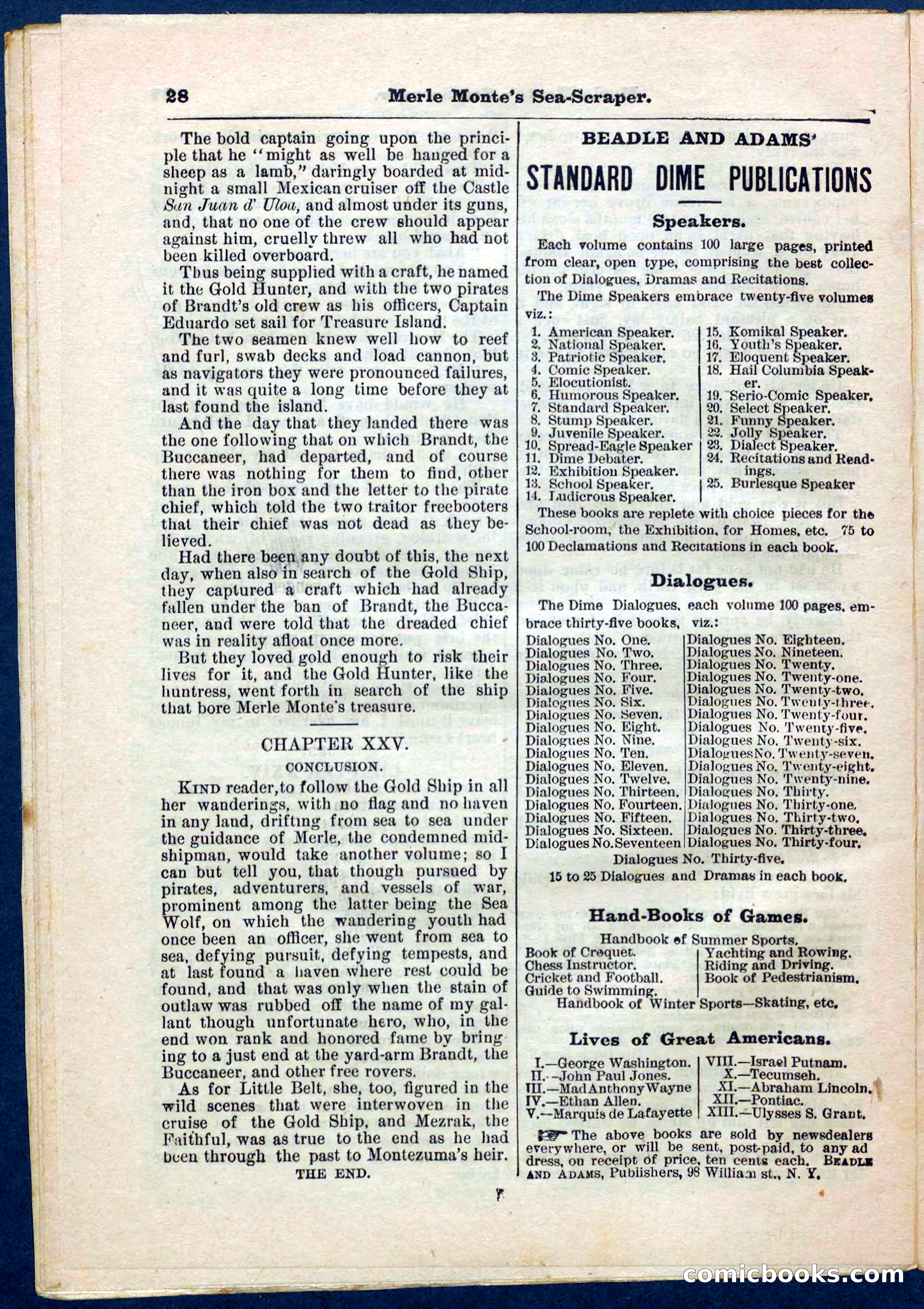 Beadle's Pocket Library No. 238 — page 28 of 32