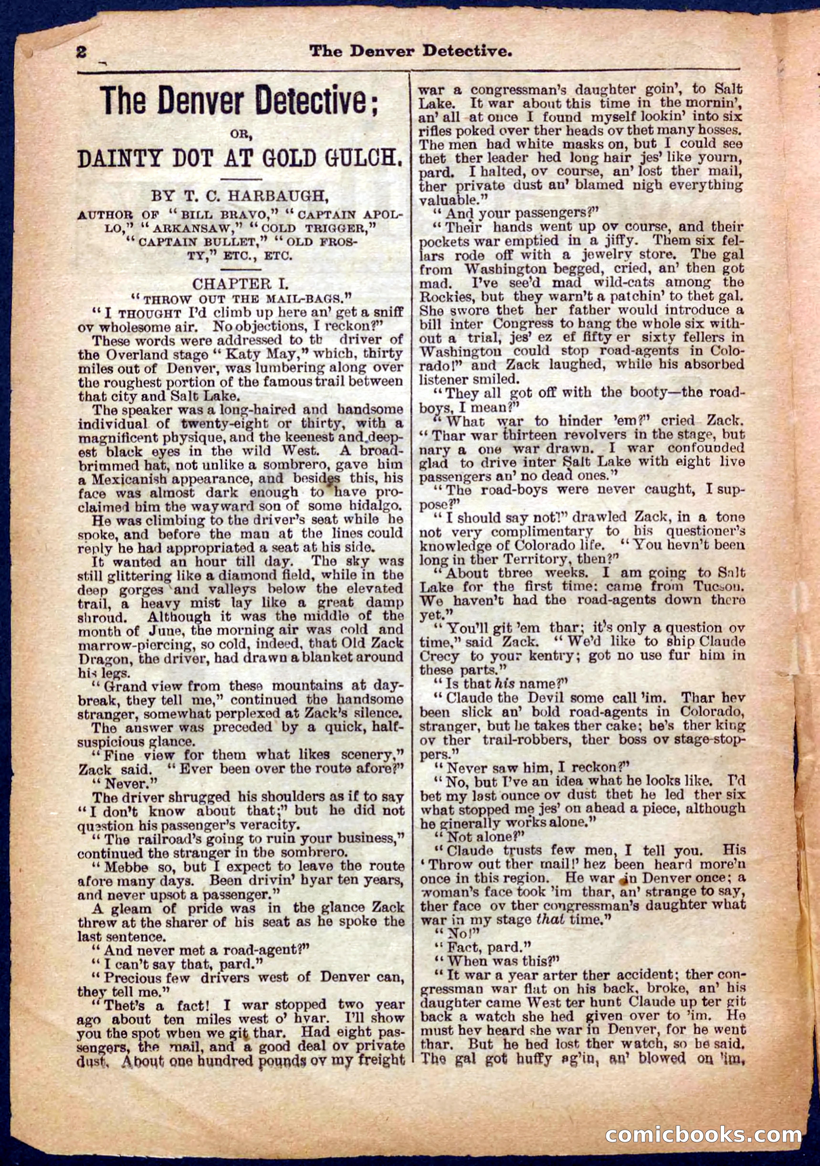 Beadle's Pocket Library No. 242: The Denver Detective — page 2 of 32
