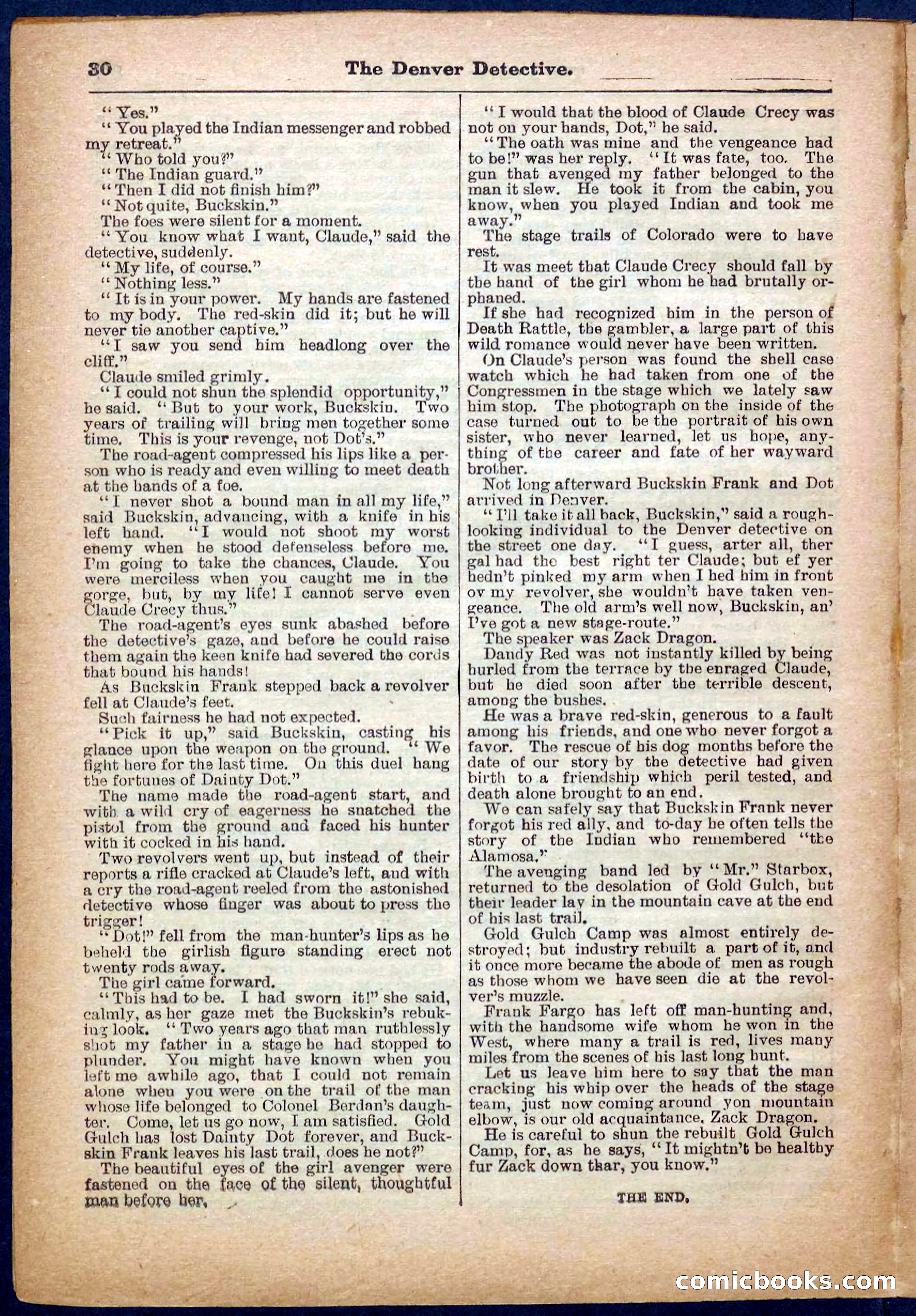 Beadle's Pocket Library No. 242: The Denver Detective — page 30 of 32