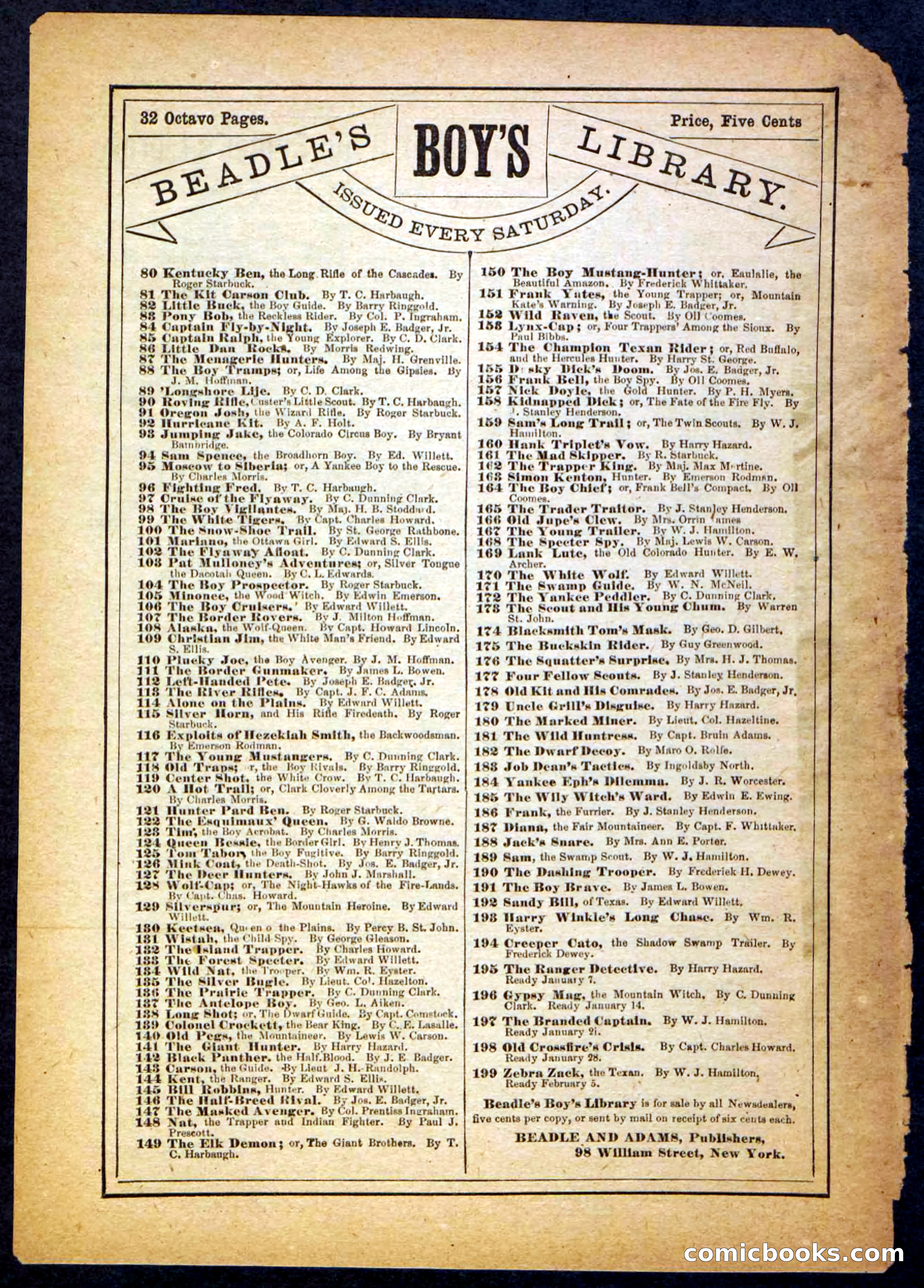 Beadle's Pocket Library, No. 26 — page 30 of 32