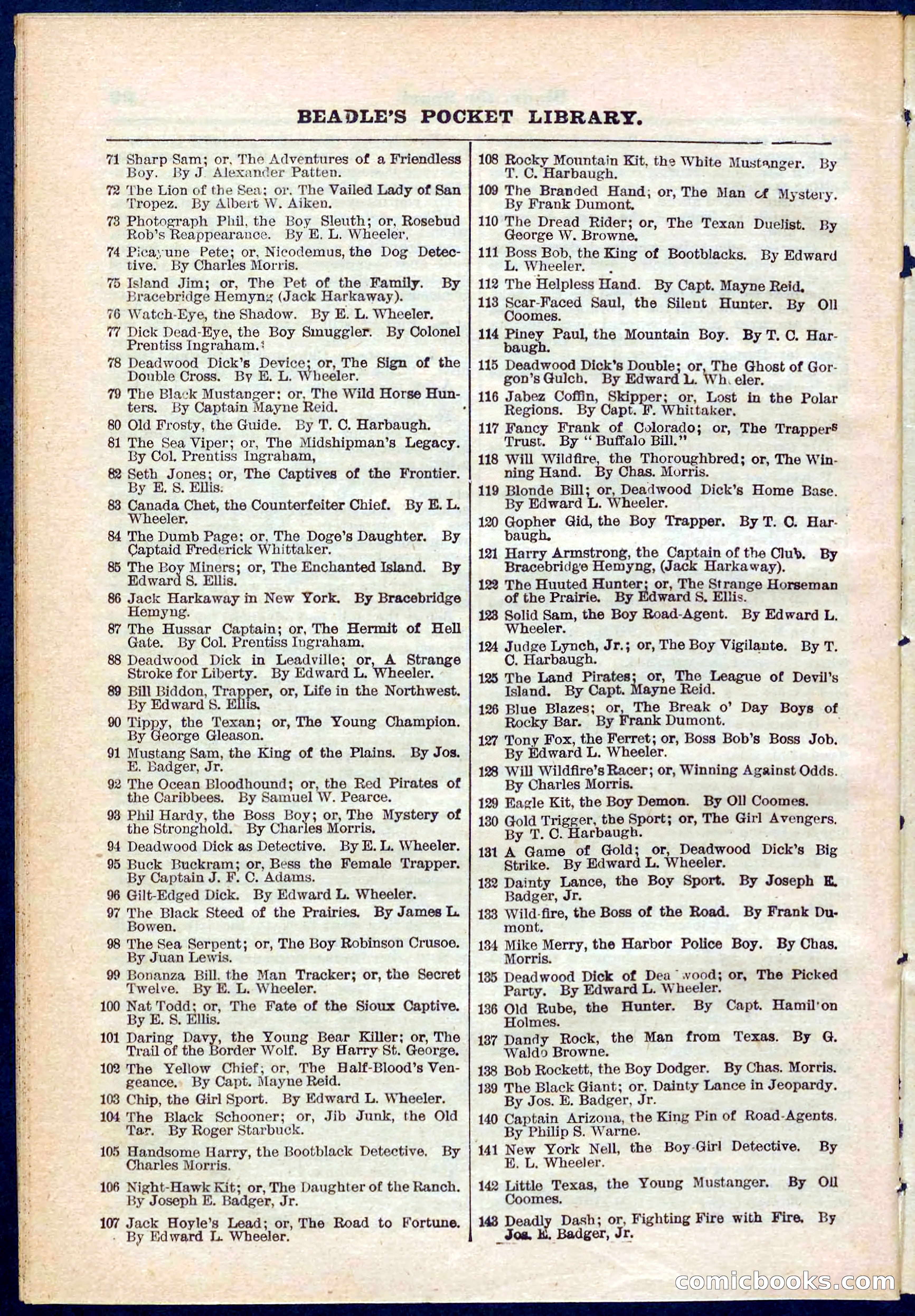 Beadle's Pocket Library No. 261 — page 30 of 32
