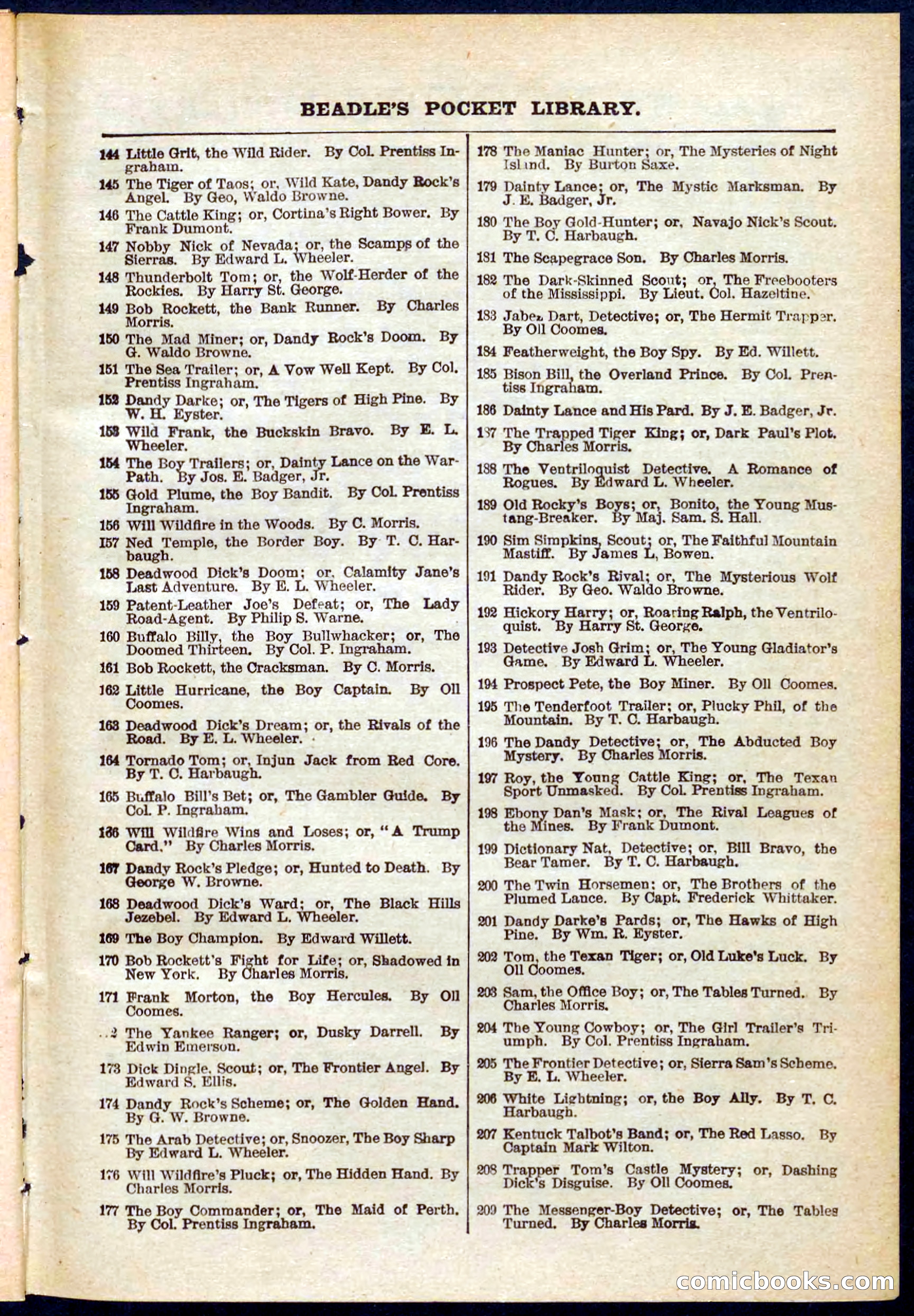 Beadle's Pocket Library No. 261 — page 31 of 32