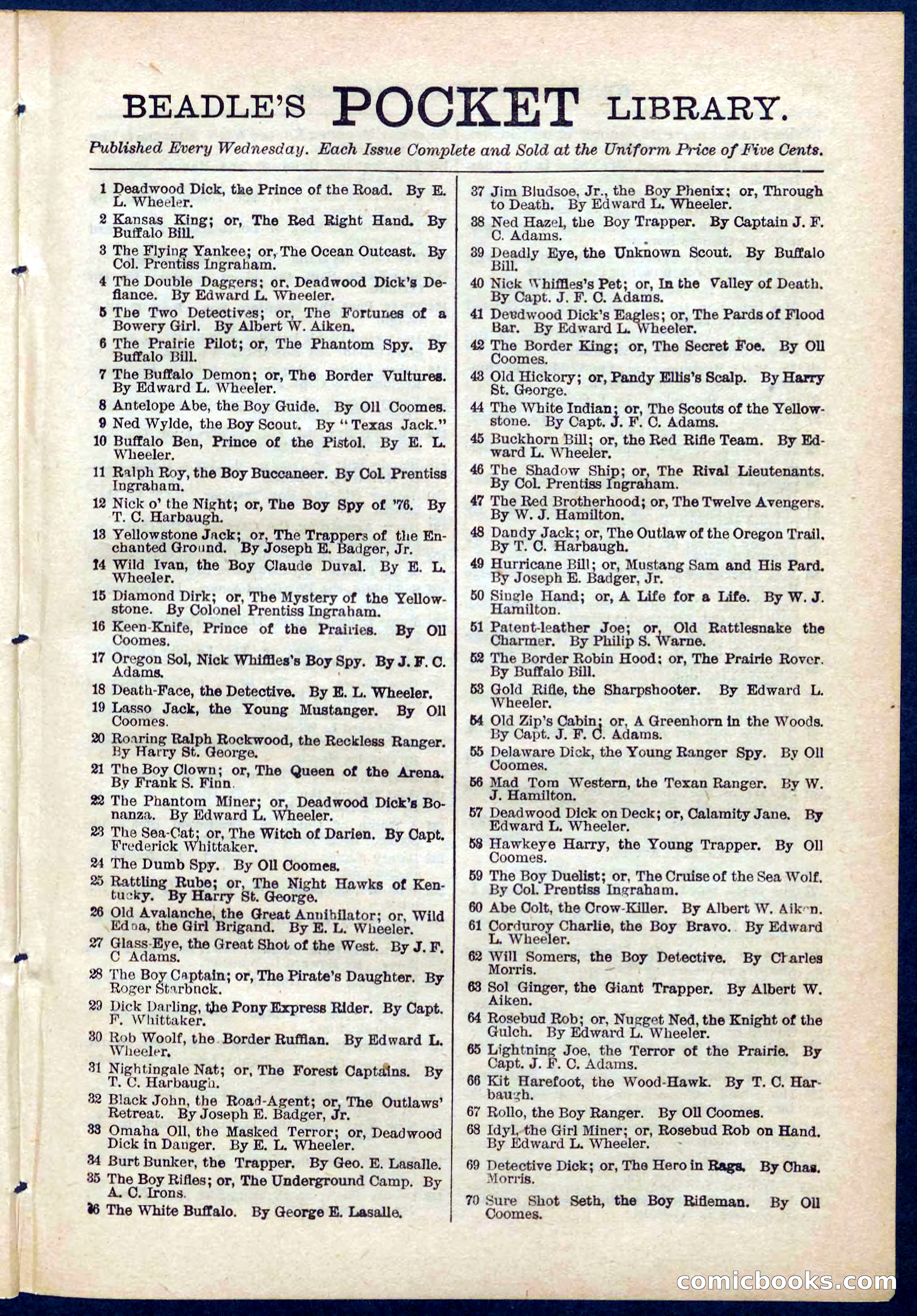 Beadle's Pocket Library No. 262 — page 29 of 32