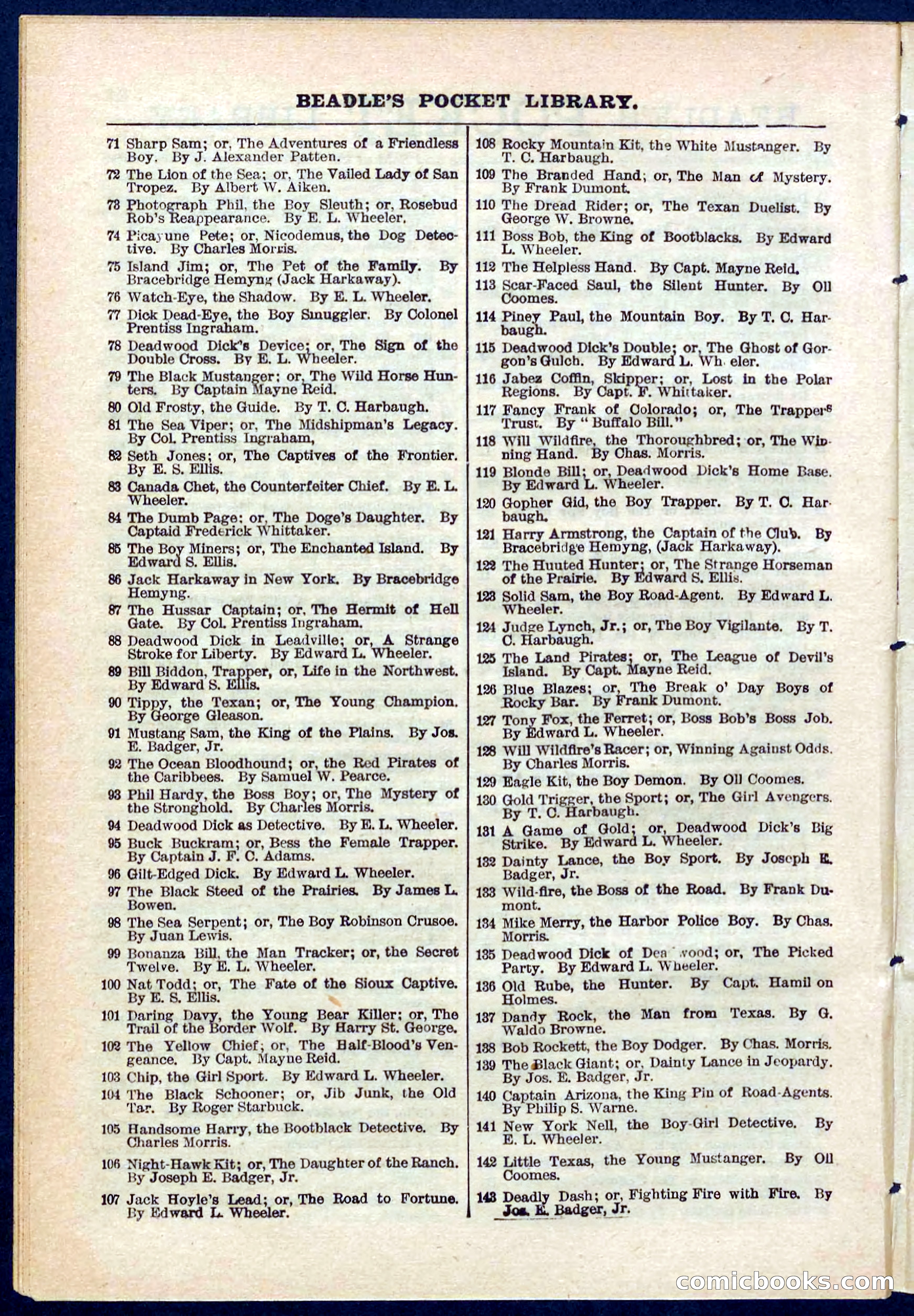 Beadle's Pocket Library No. 262 — page 30 of 32