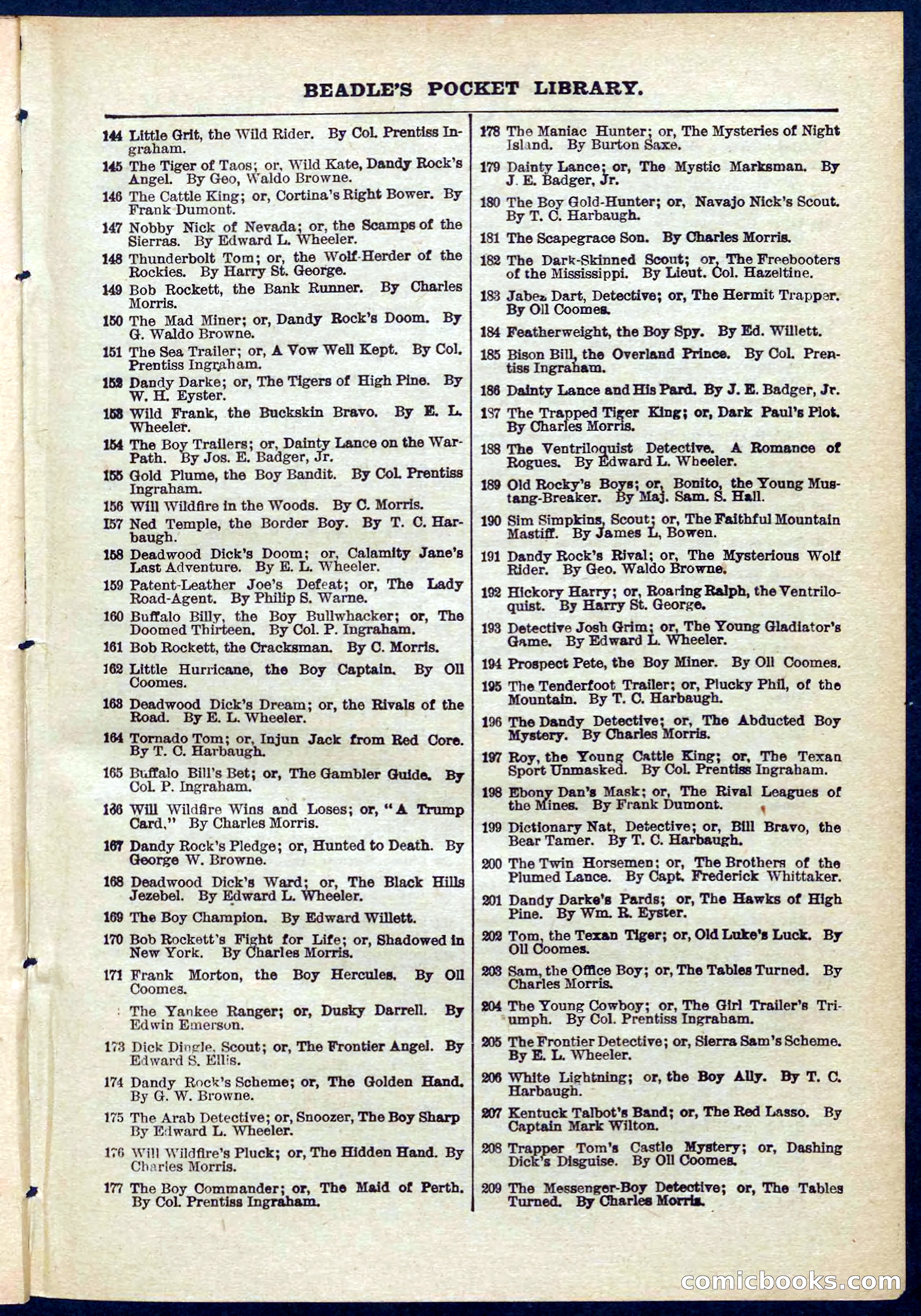 Beadle's Pocket Library No. 262 — page 31 of 32