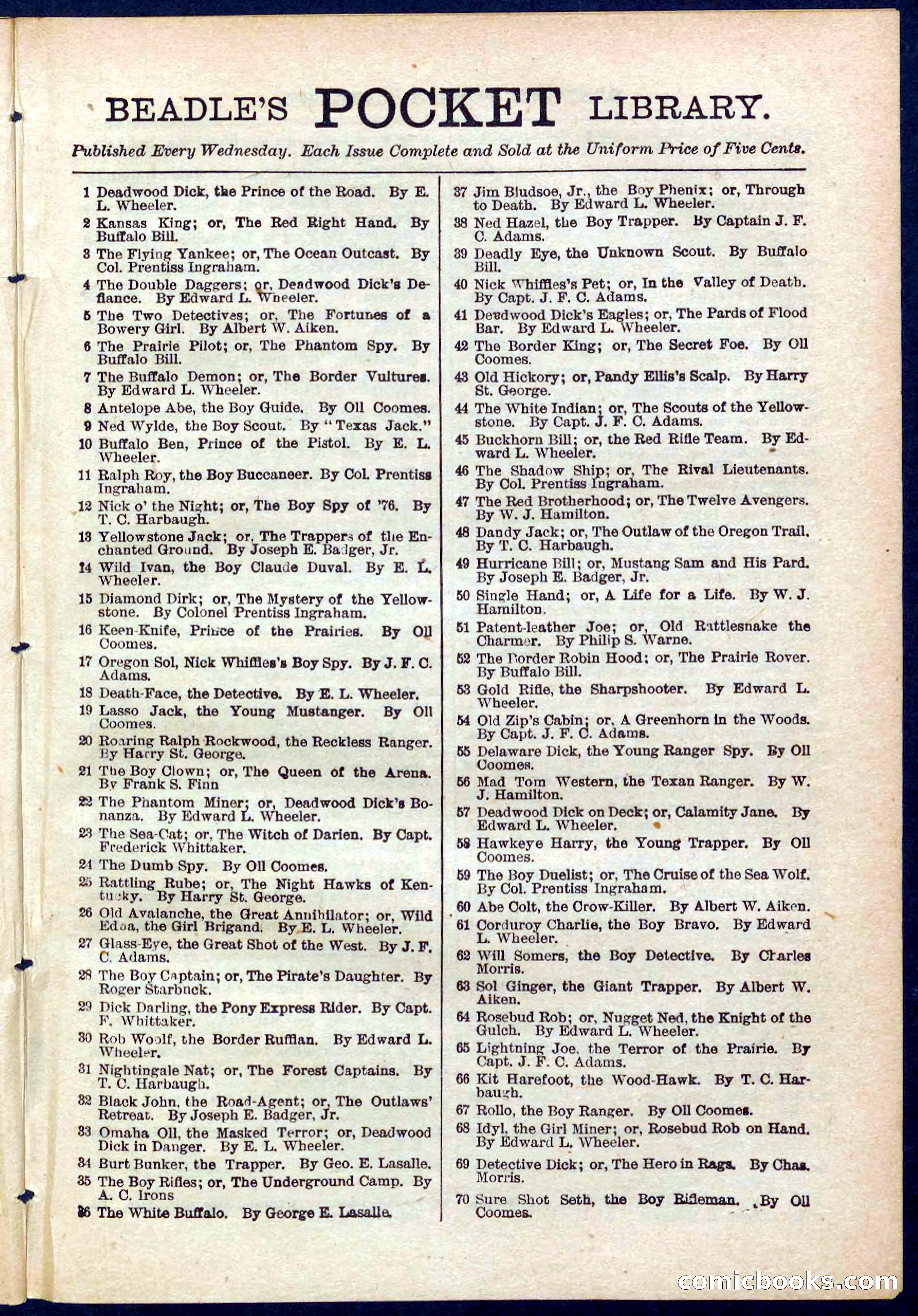 Beadle's Pocket Library No. 263 — page 29 of 32