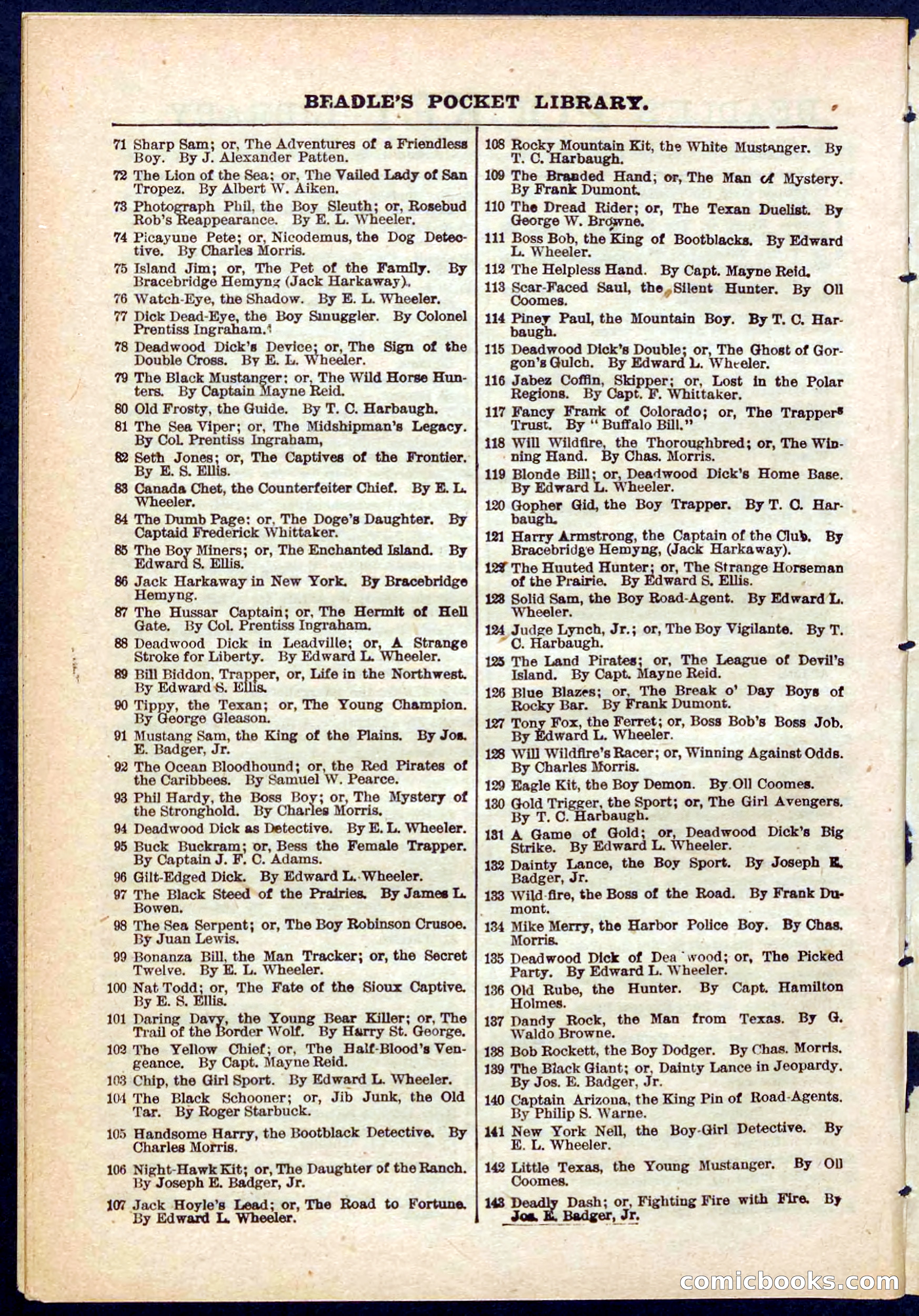 Beadle's Pocket Library No. 263 — page 30 of 32