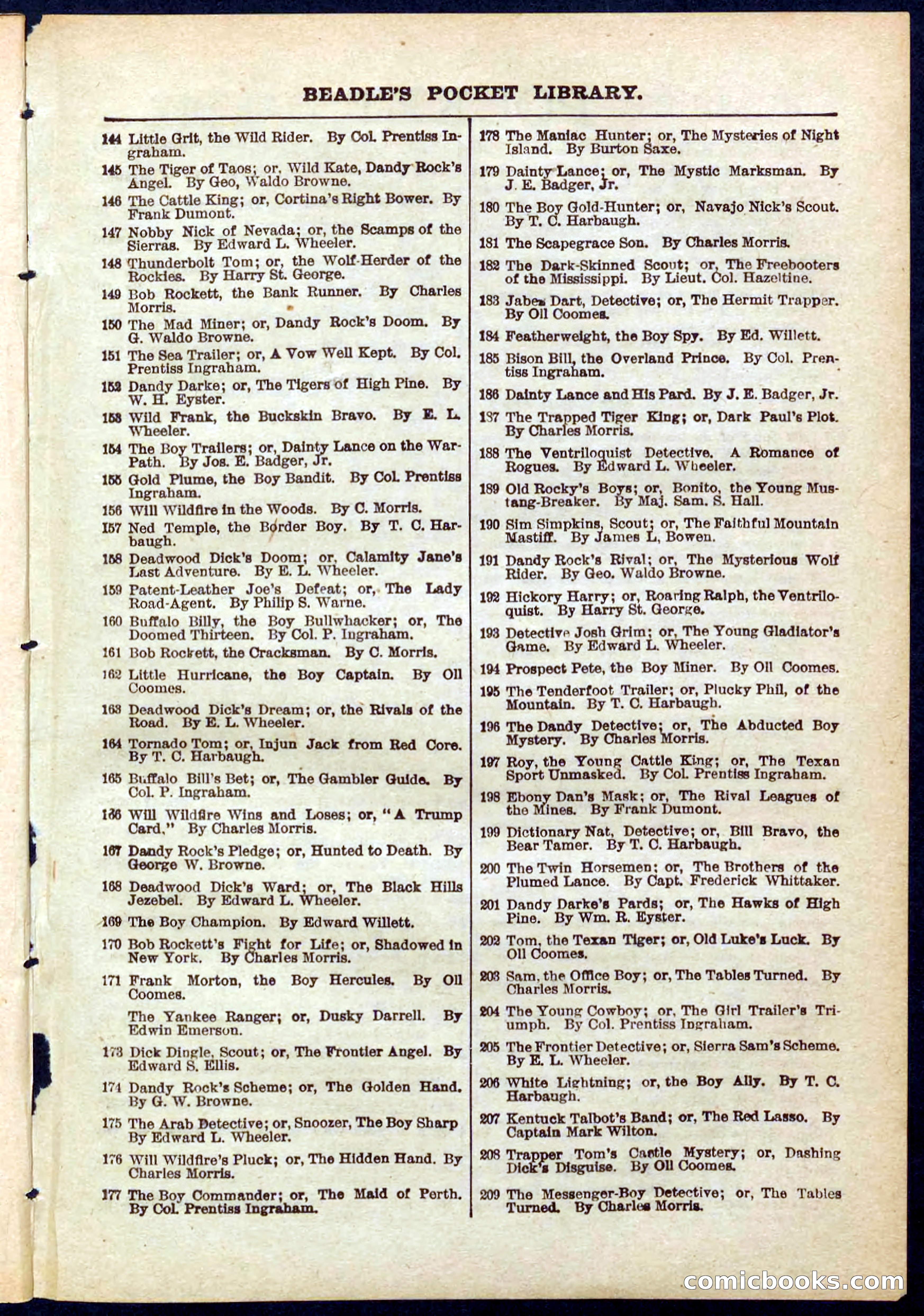 Beadle's Pocket Library No. 263 — page 31 of 32