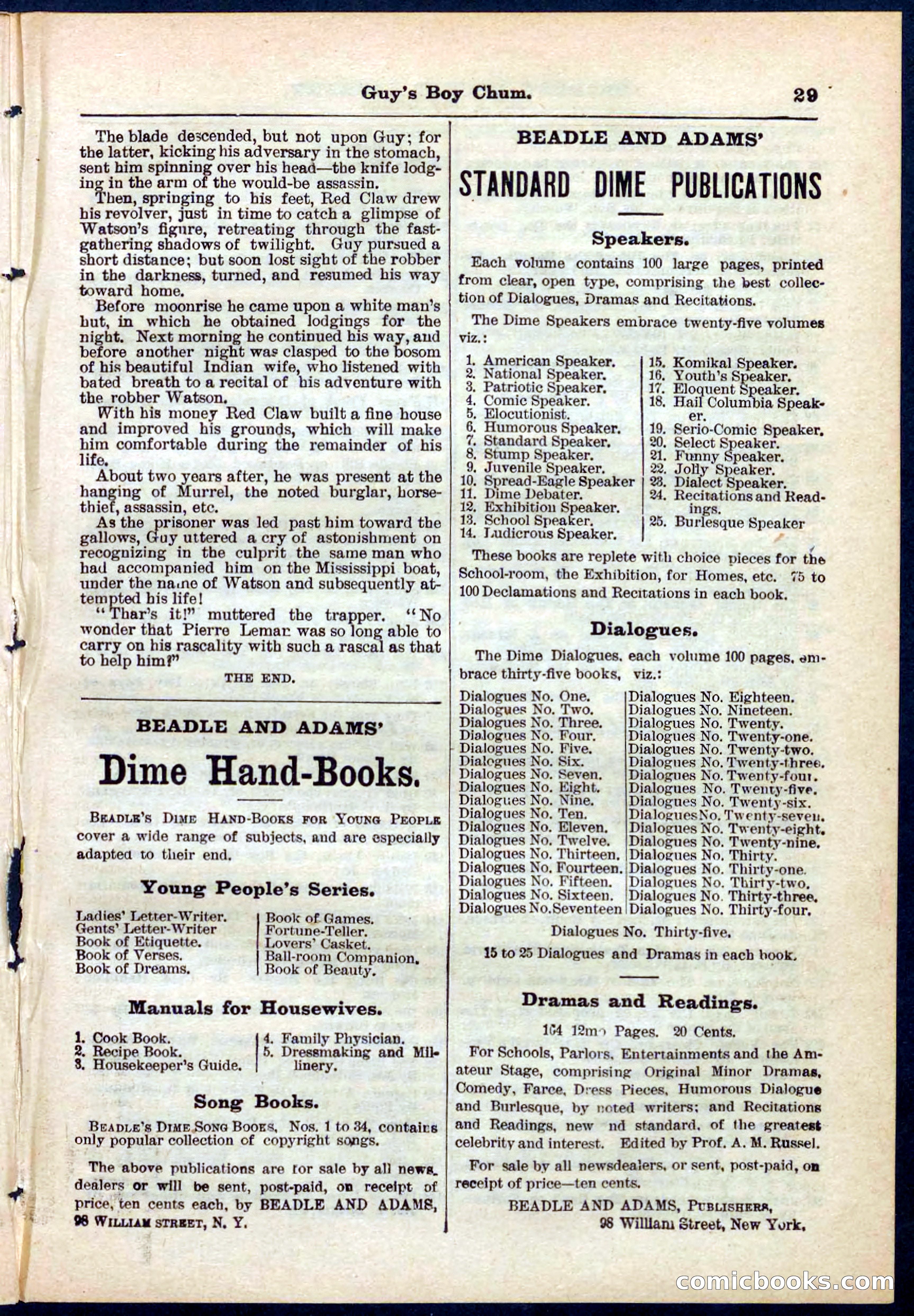 Beadle's Pocket Library No. 266 — page 29 of 32