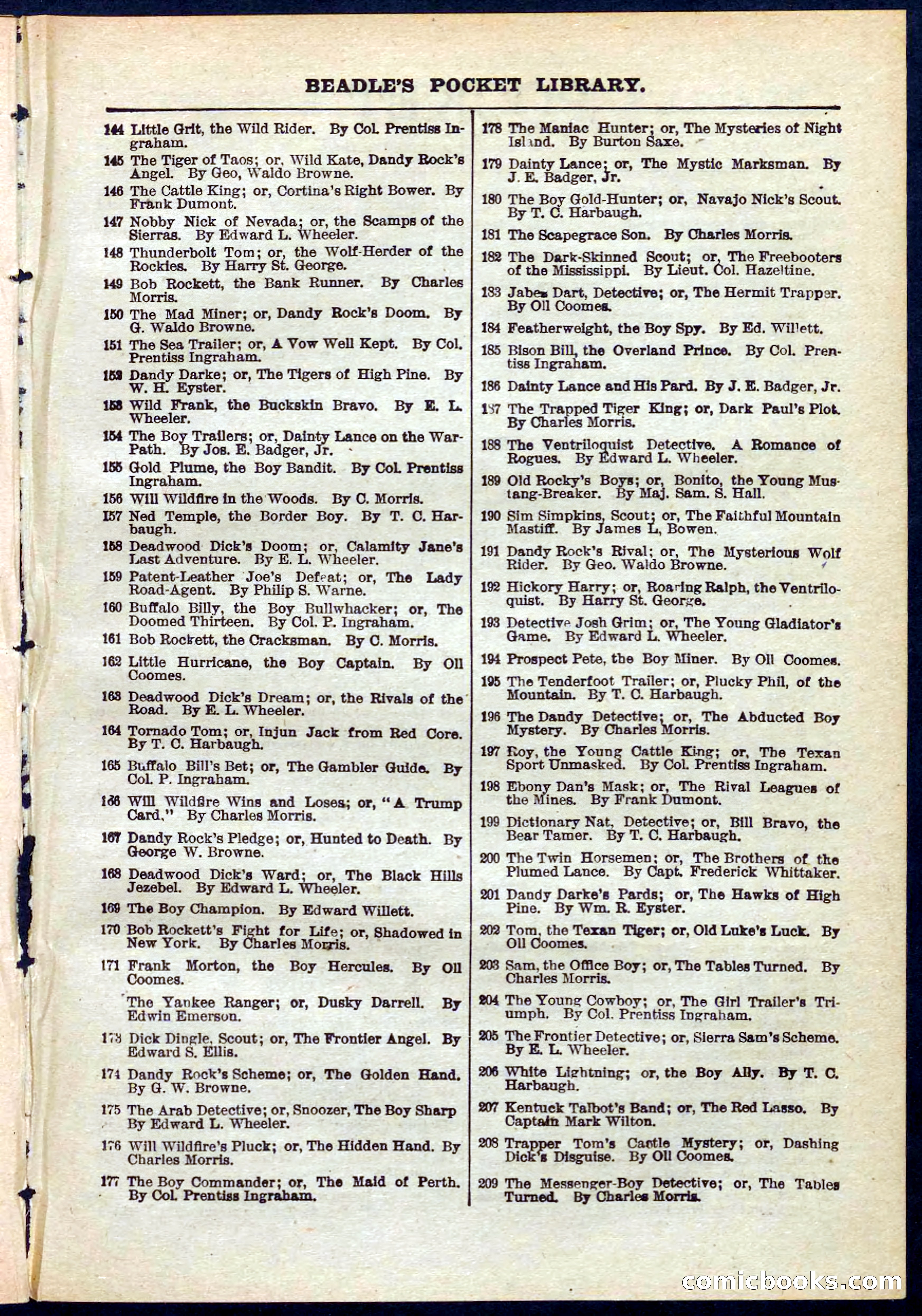 Beadle's Pocket Library No. 266 — page 31 of 32