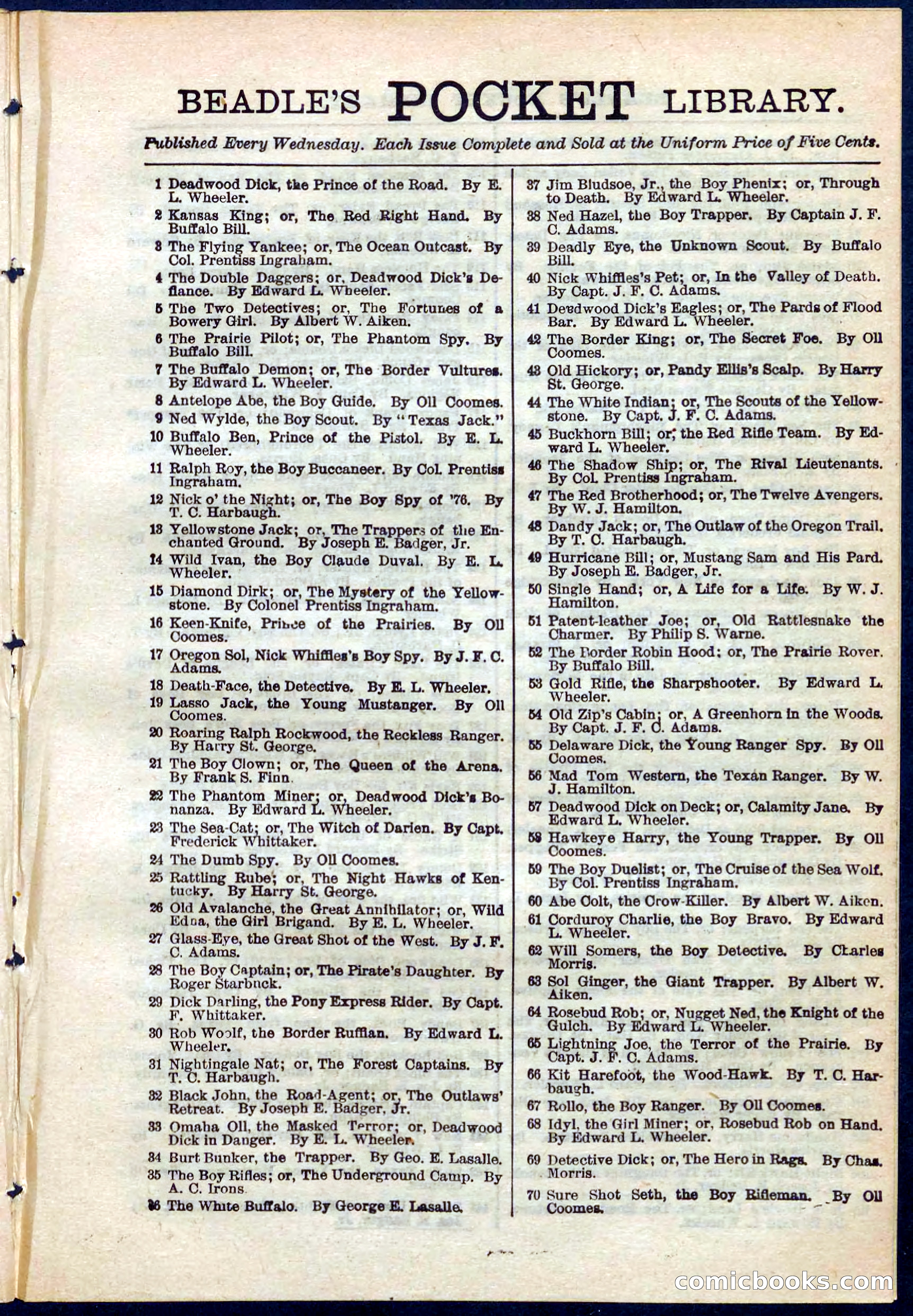 Beadle's Pocket Library No. 267 — page 29 of 32