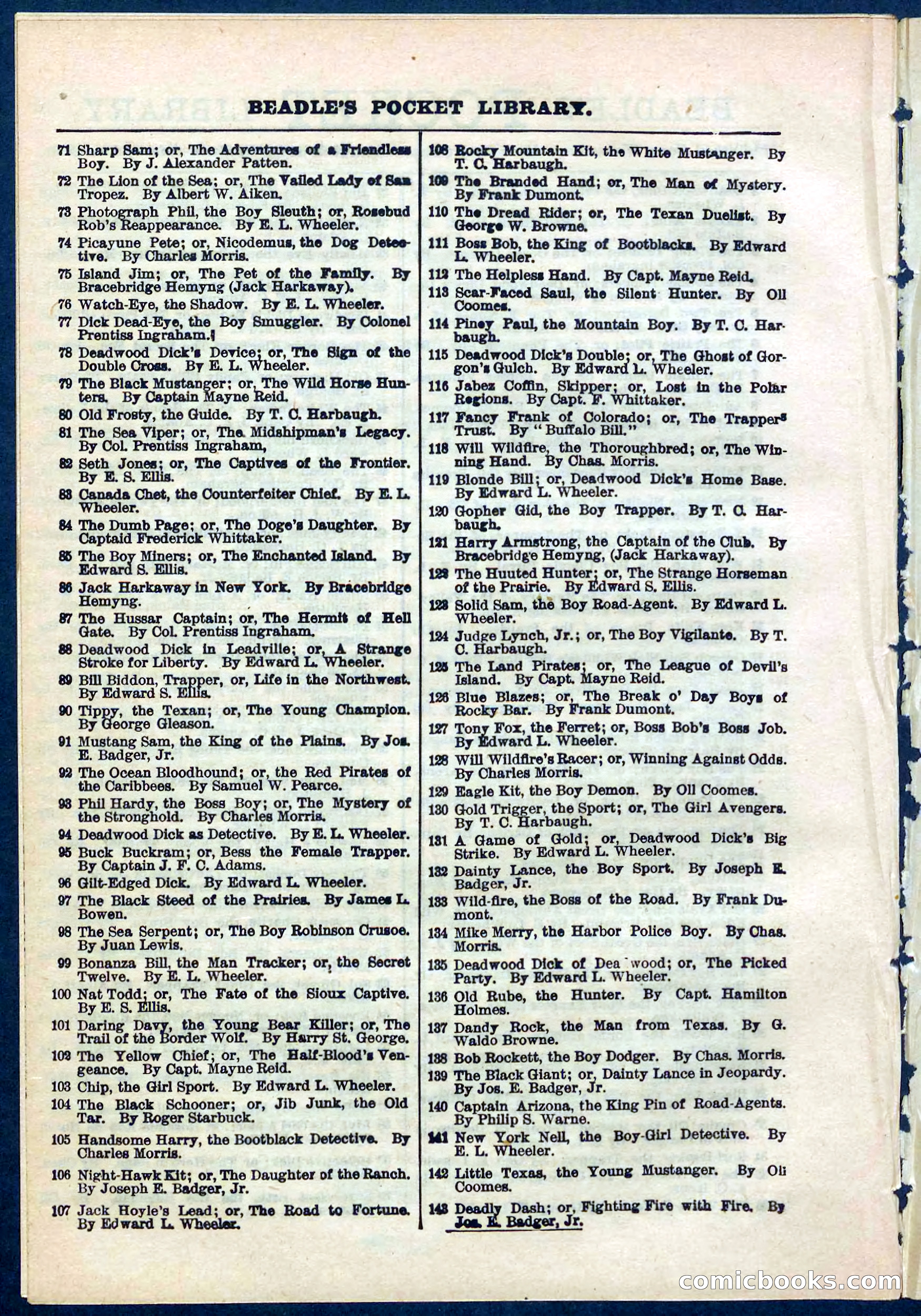 Beadle's Pocket Library No. 267 — page 30 of 32