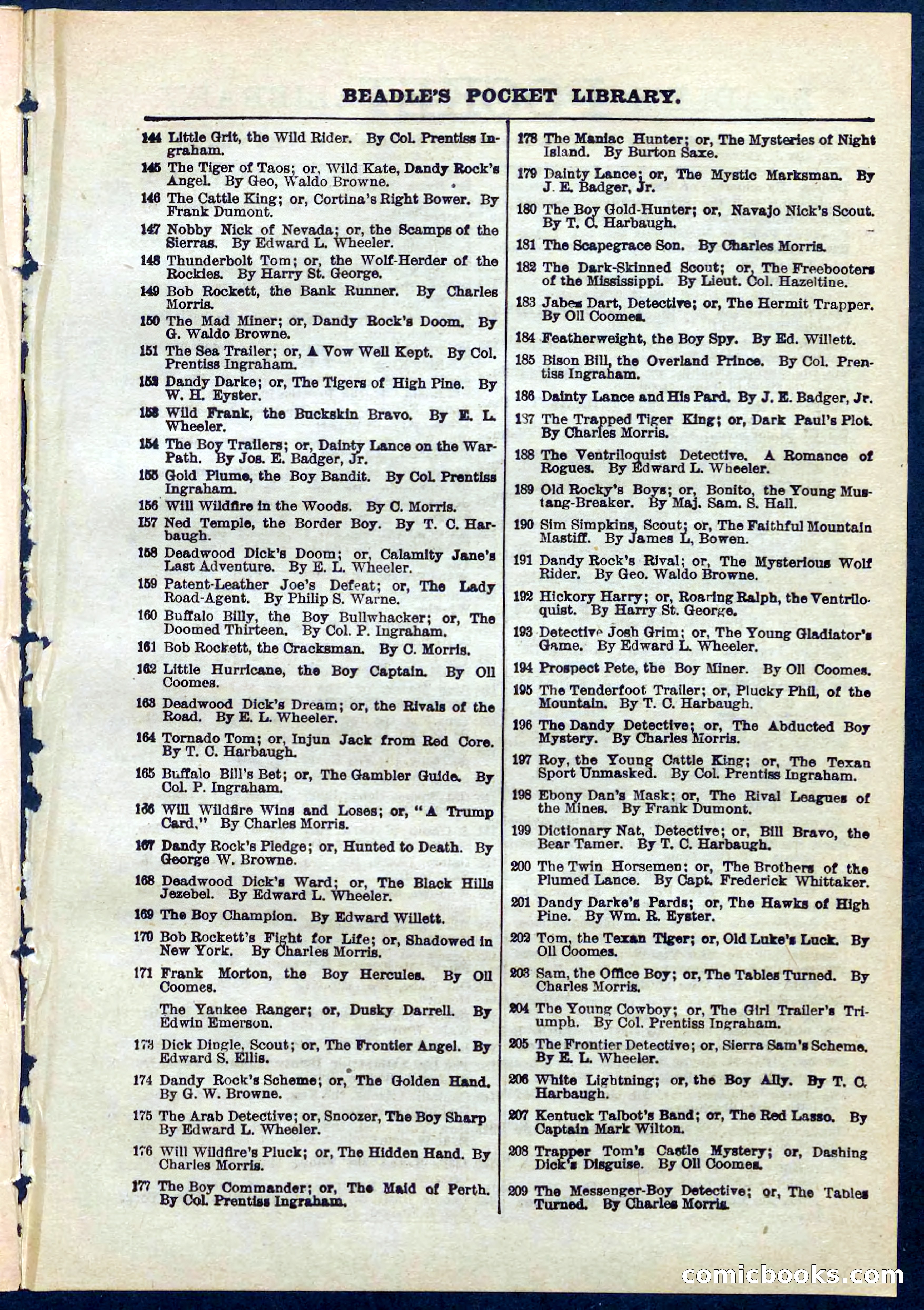 Beadle's Pocket Library No. 267 — page 31 of 32
