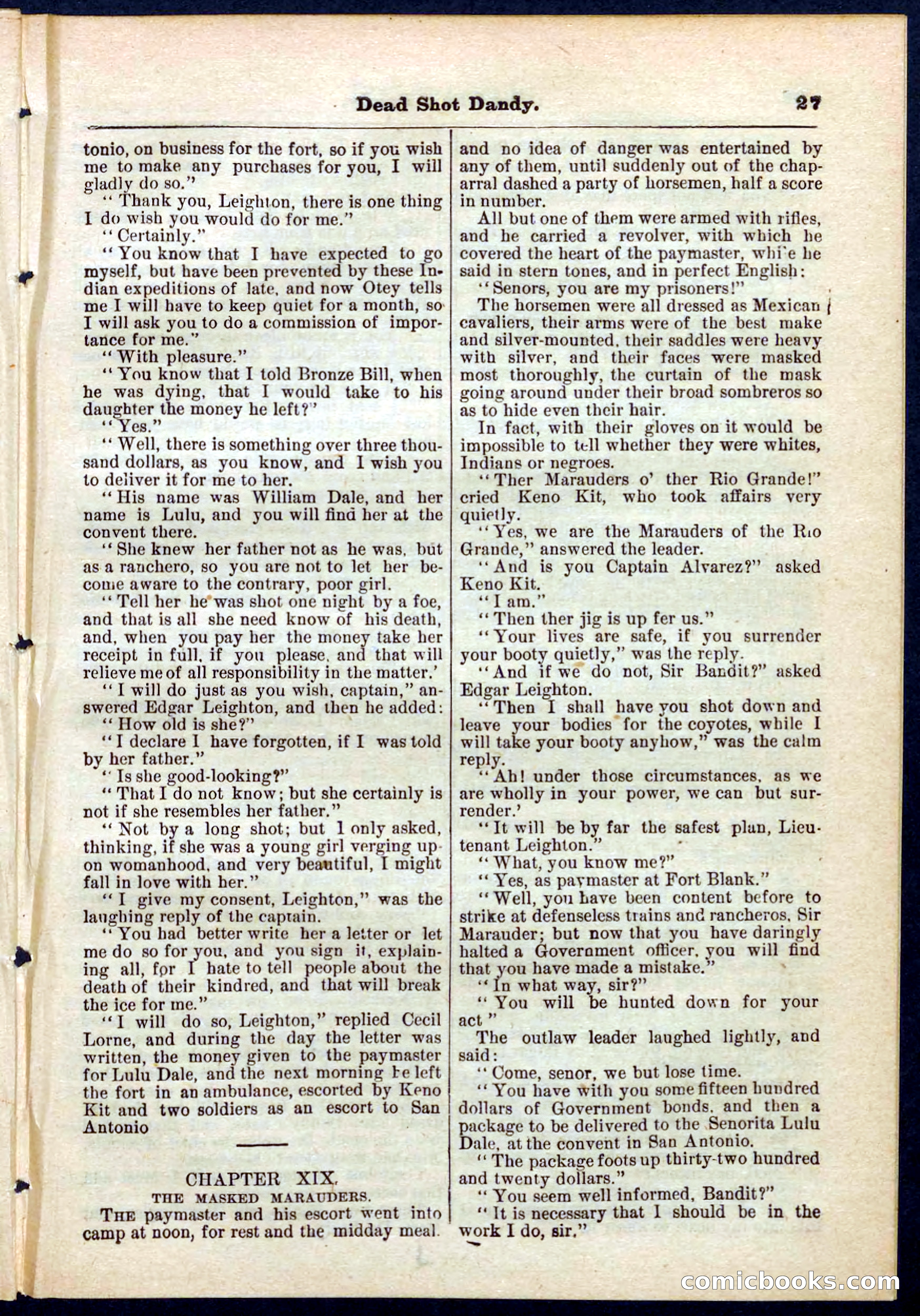 Beadle's Pocket Library No. 268 — page 27 of 32