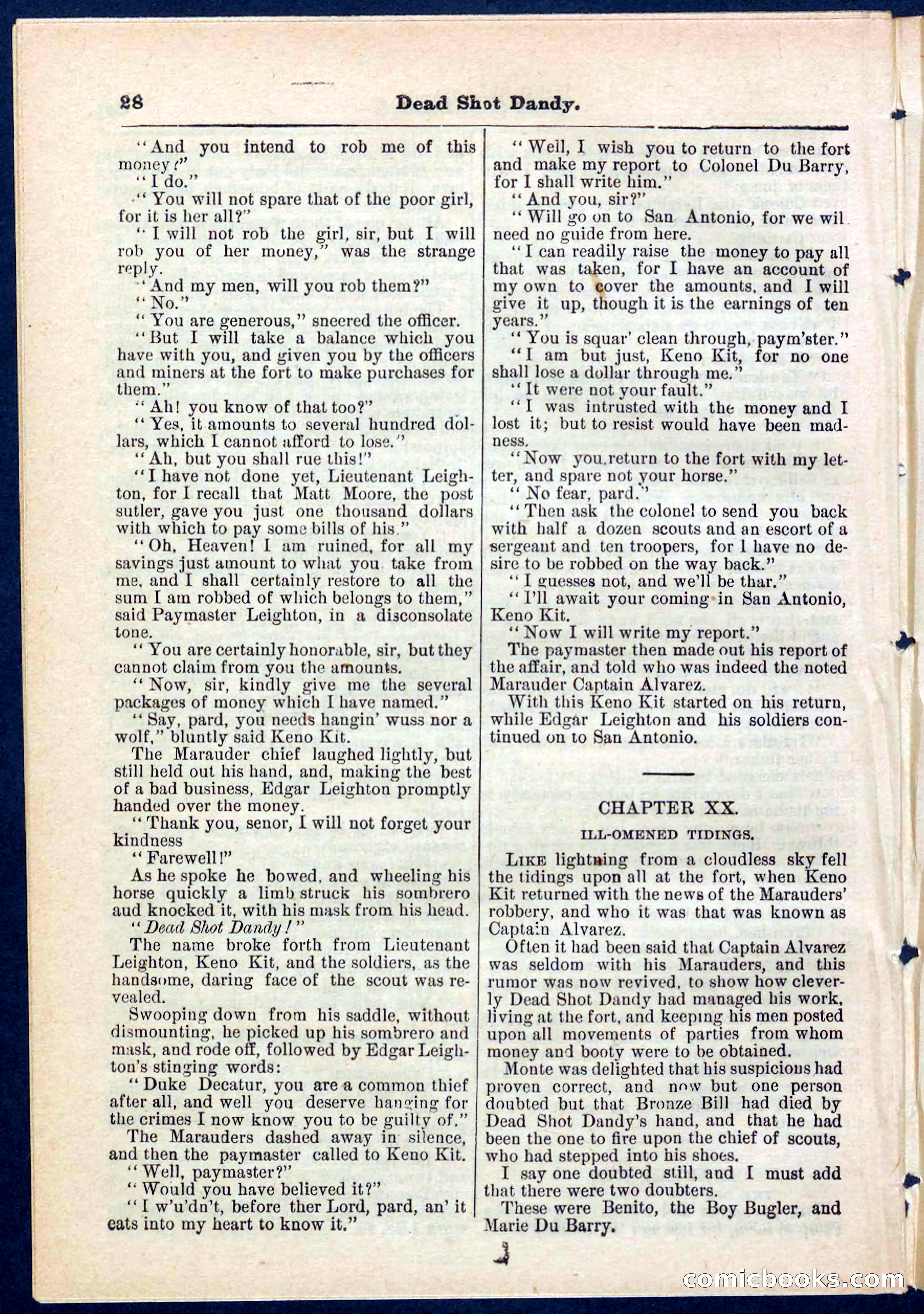 Beadle's Pocket Library No. 268 — page 28 of 32