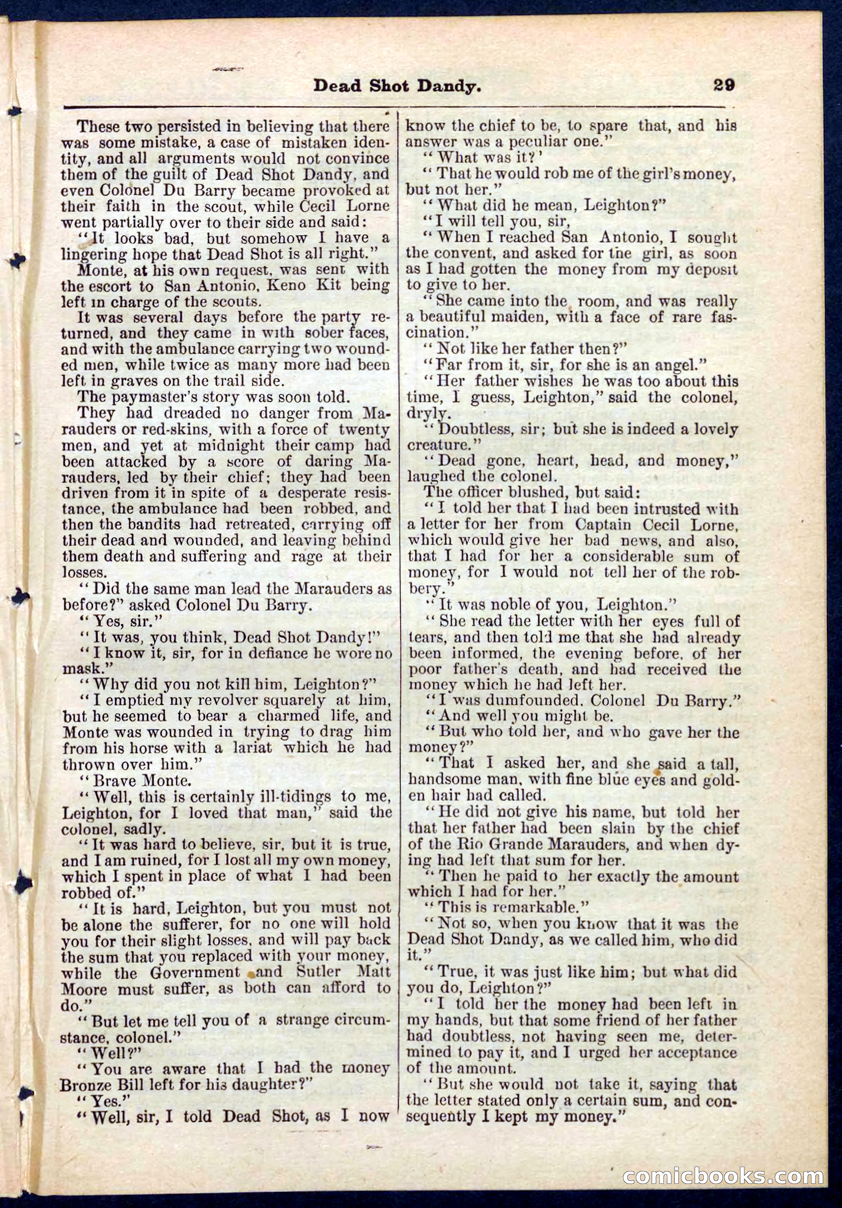 Beadle's Pocket Library No. 268 — page 29 of 32