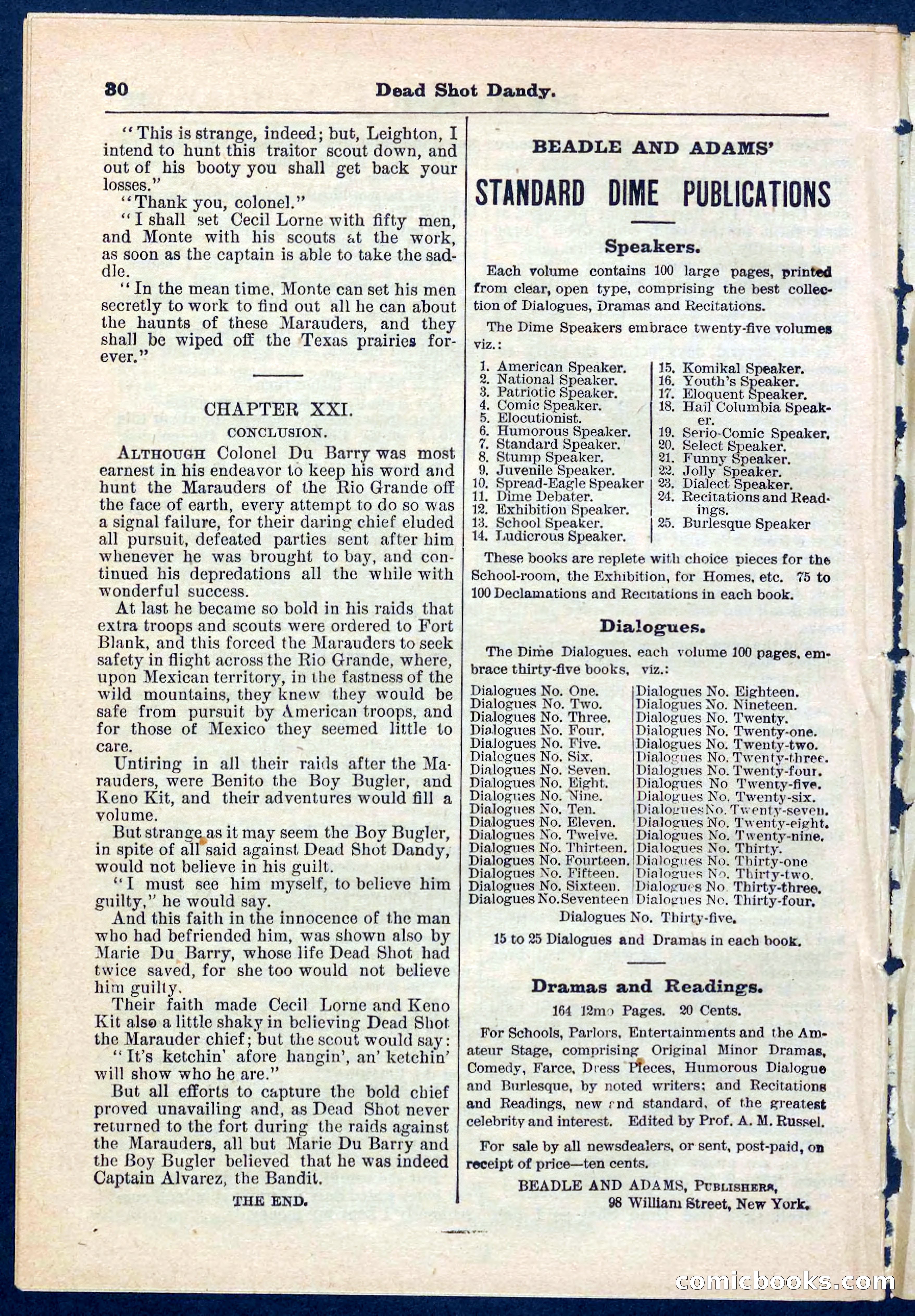 Beadle's Pocket Library No. 268 — page 30 of 32