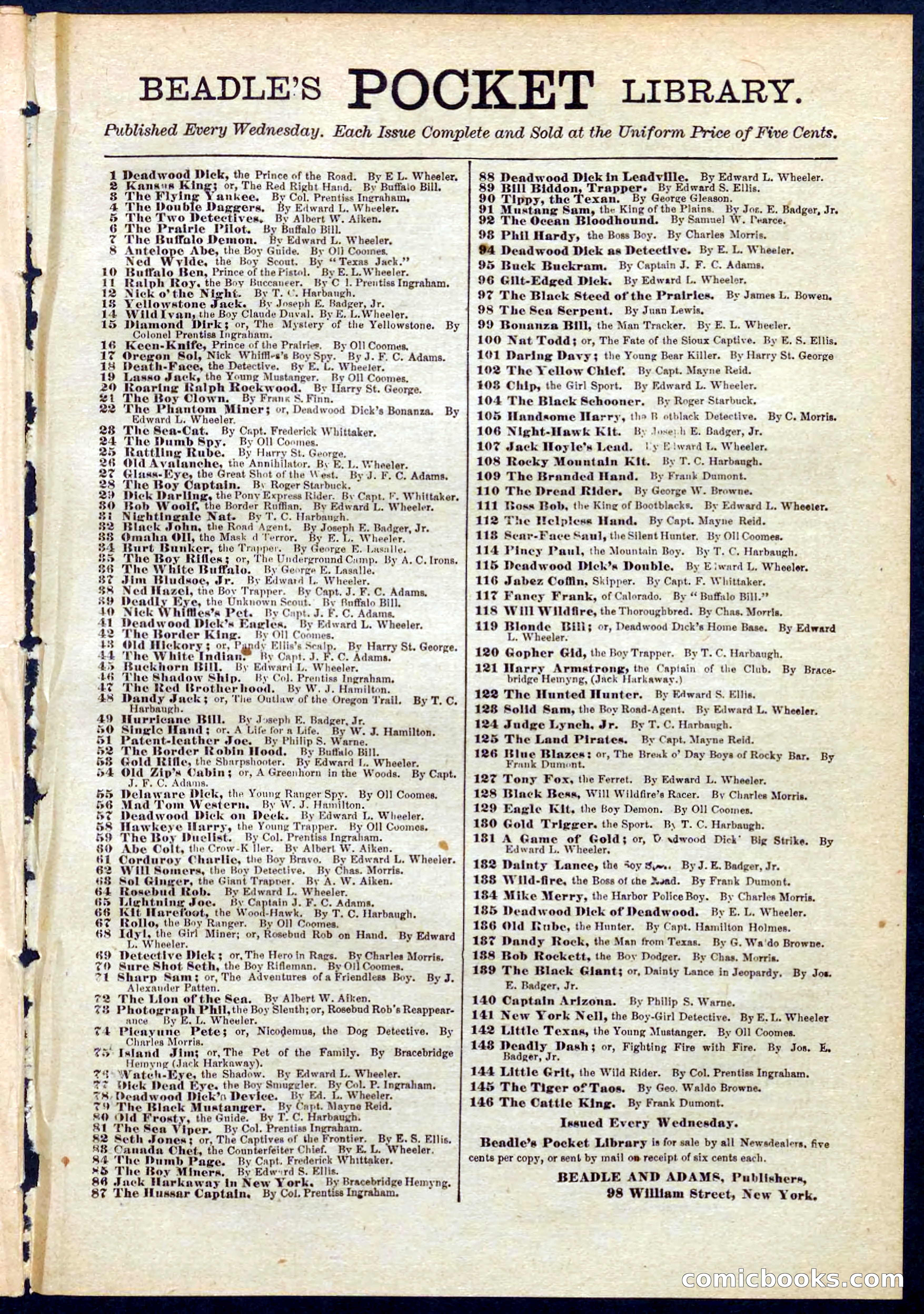 Beadle's Pocket Library No. 268 — page 31 of 32