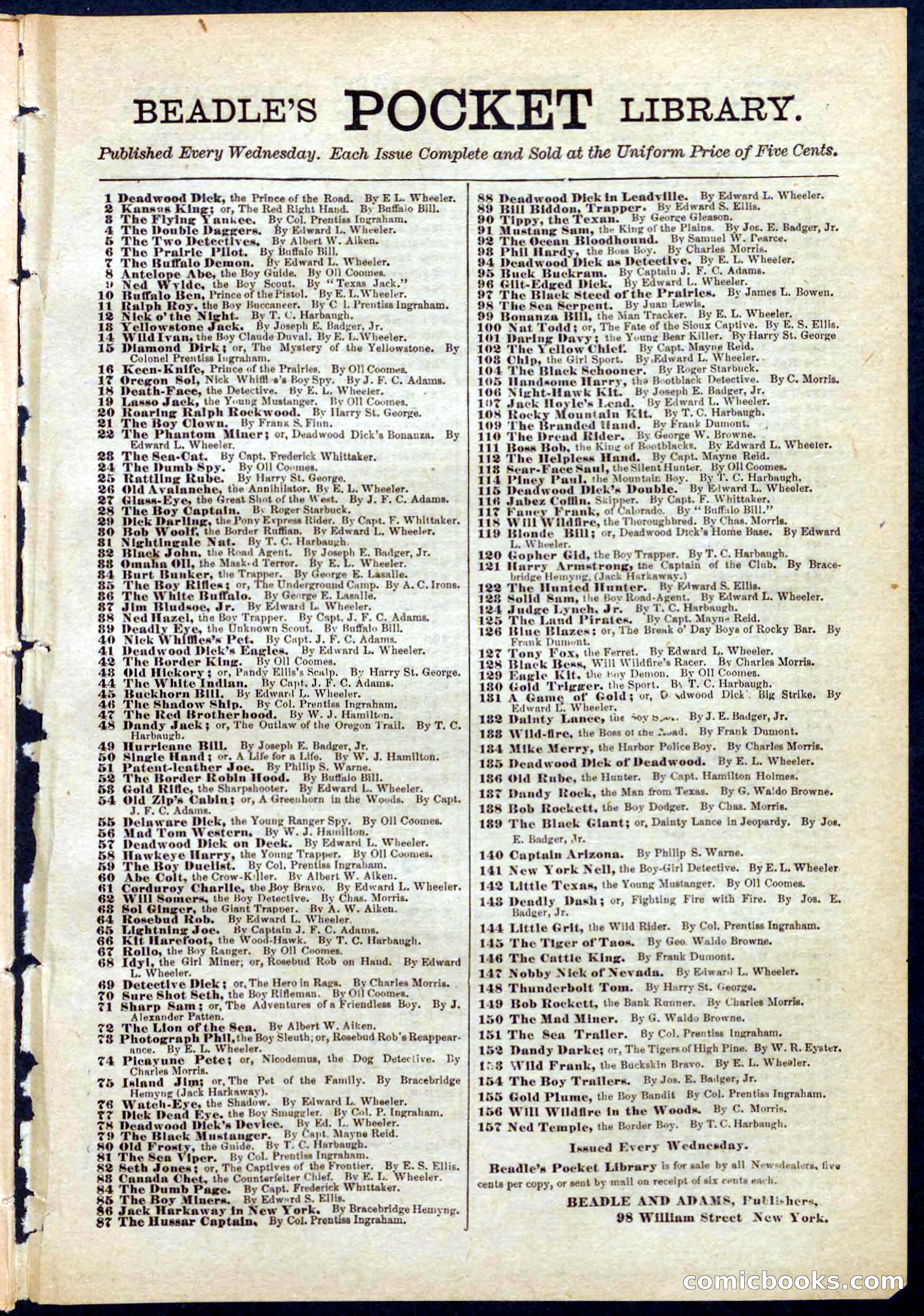 Beadle's Pocket Library No. 270 — page 31 of 32