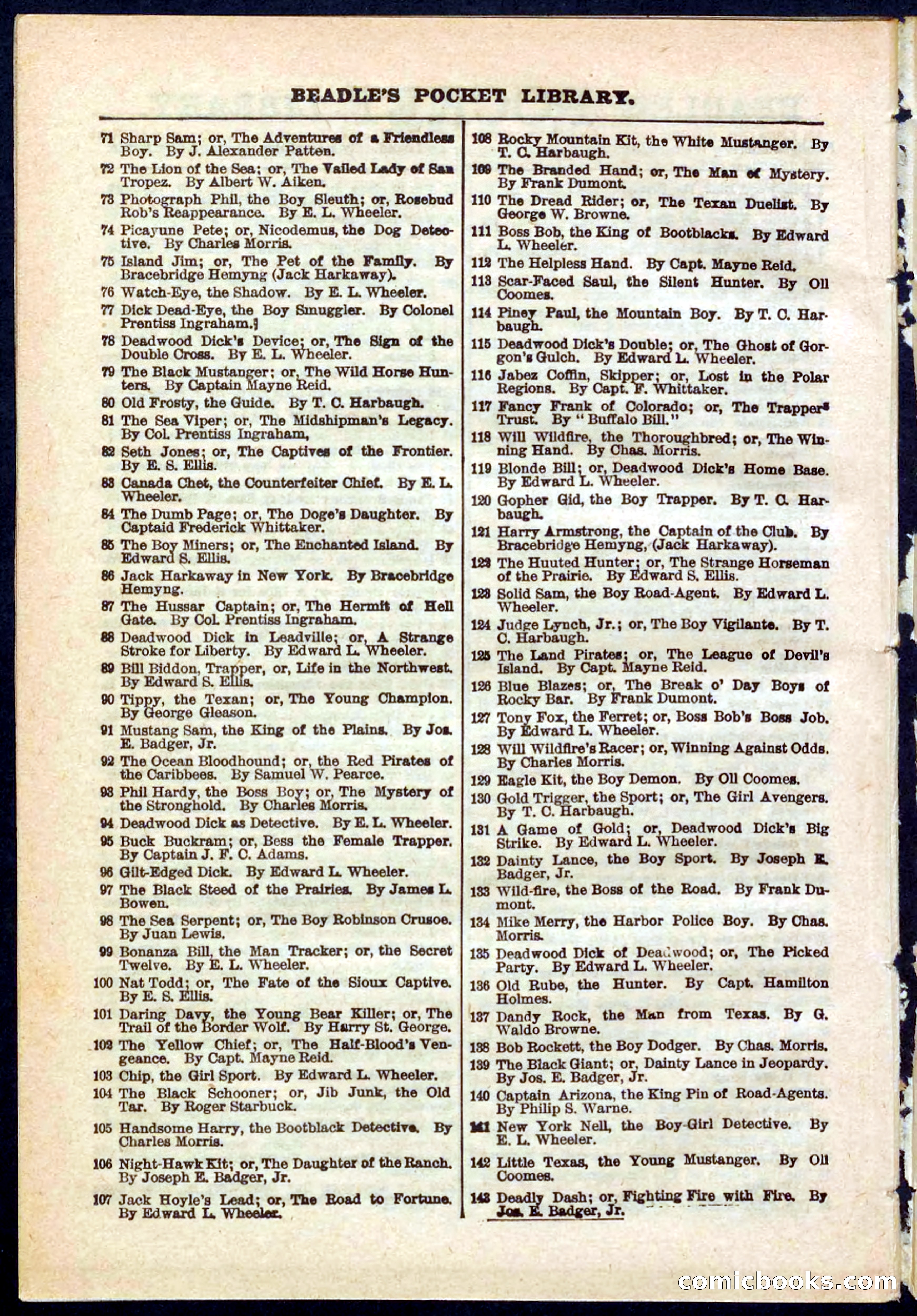 Beadle's Pocket Library No. 271 — page 46 of 48