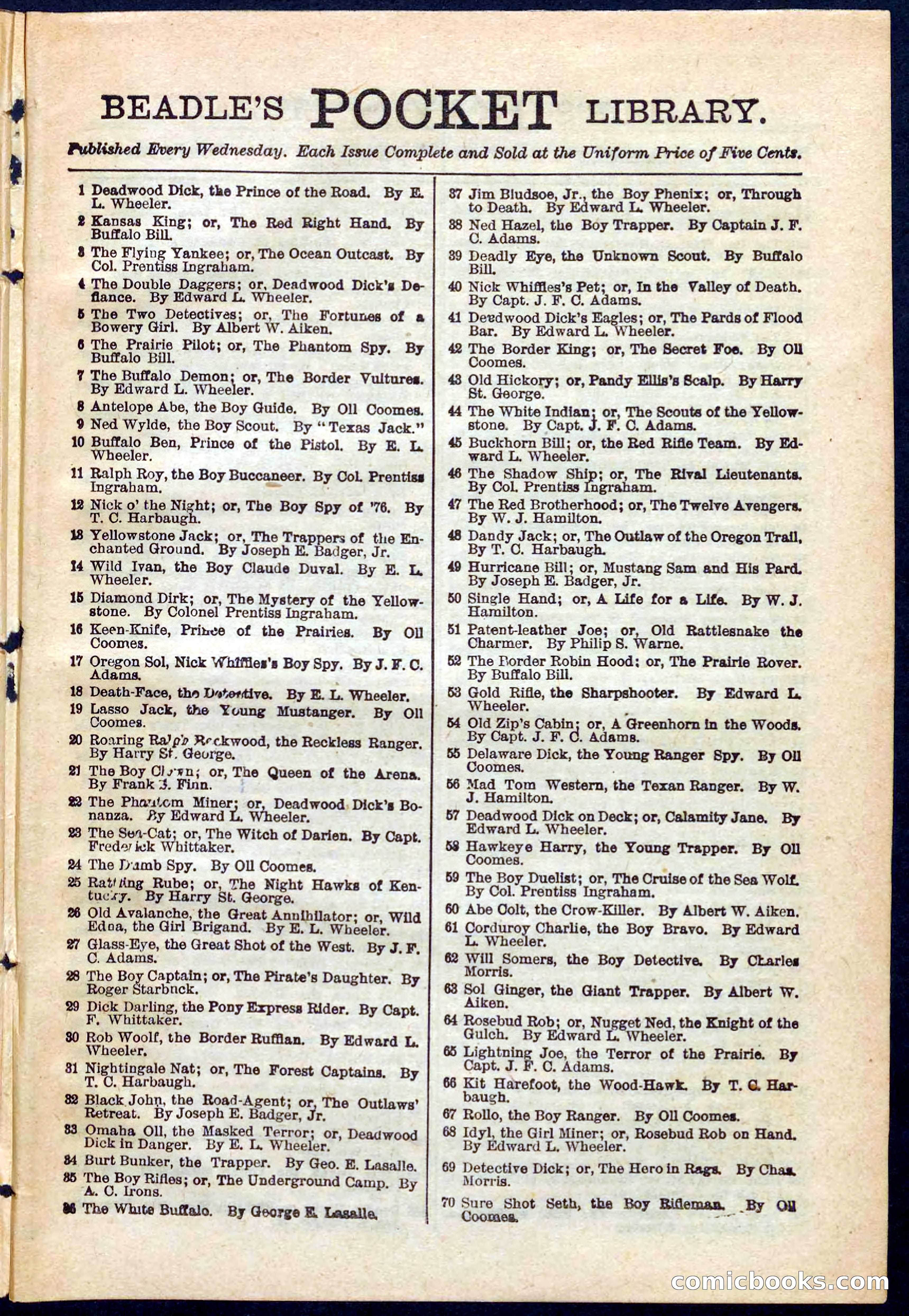Beadle's Pocket Library No. 273 — page 29 of 32
