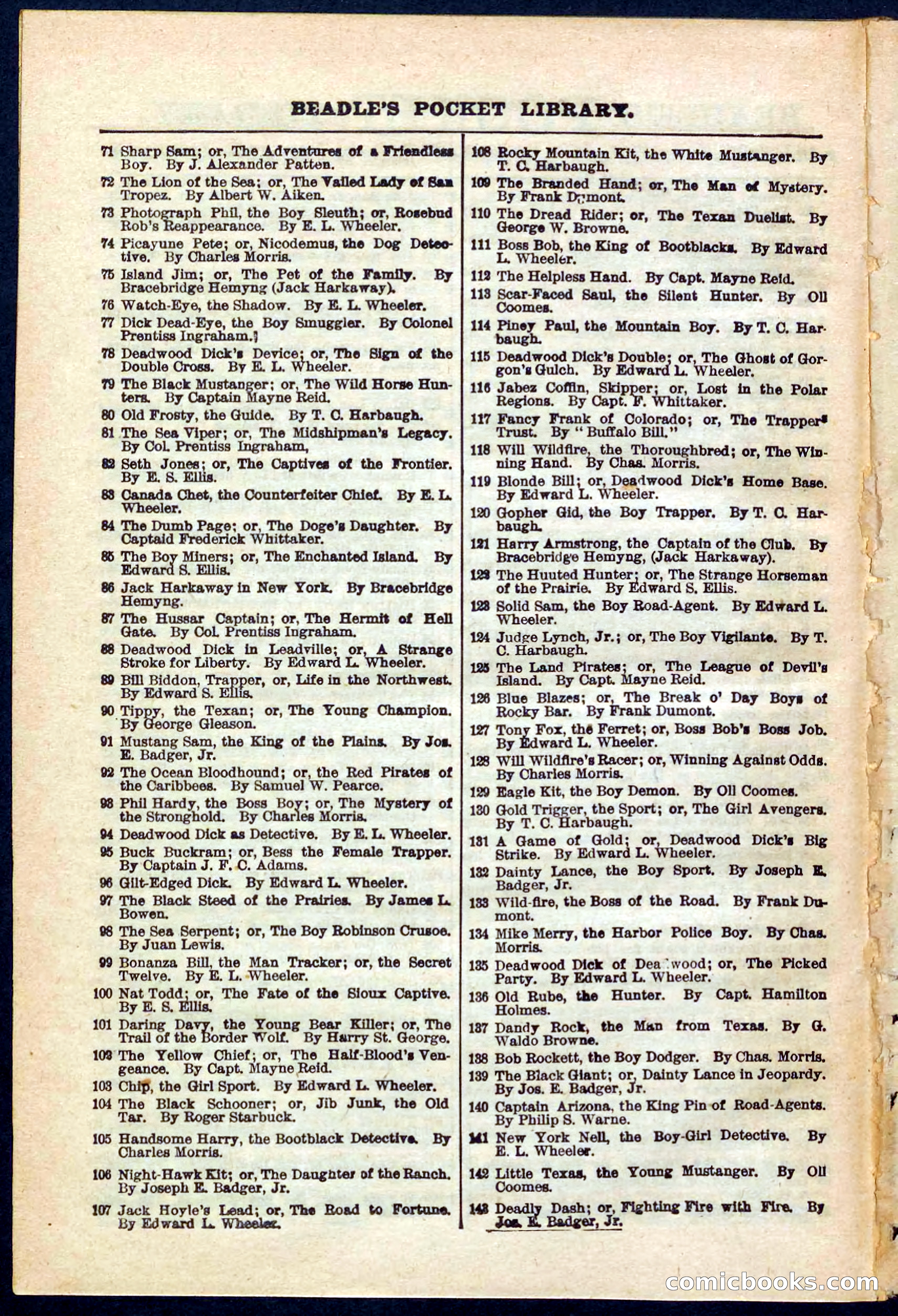 Beadle's Pocket Library No. 273 — page 30 of 32