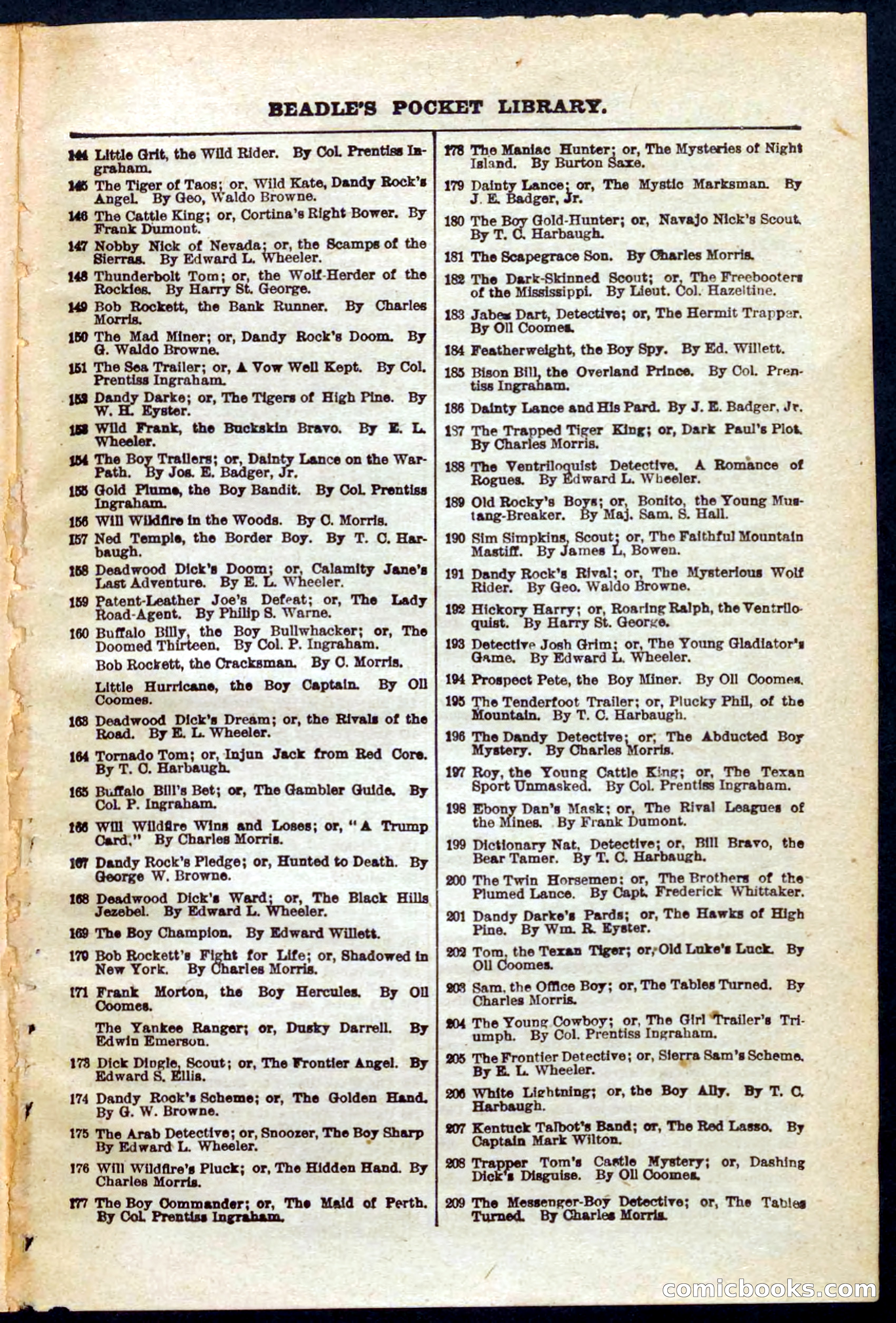 Beadle's Pocket Library No. 273 — page 31 of 32