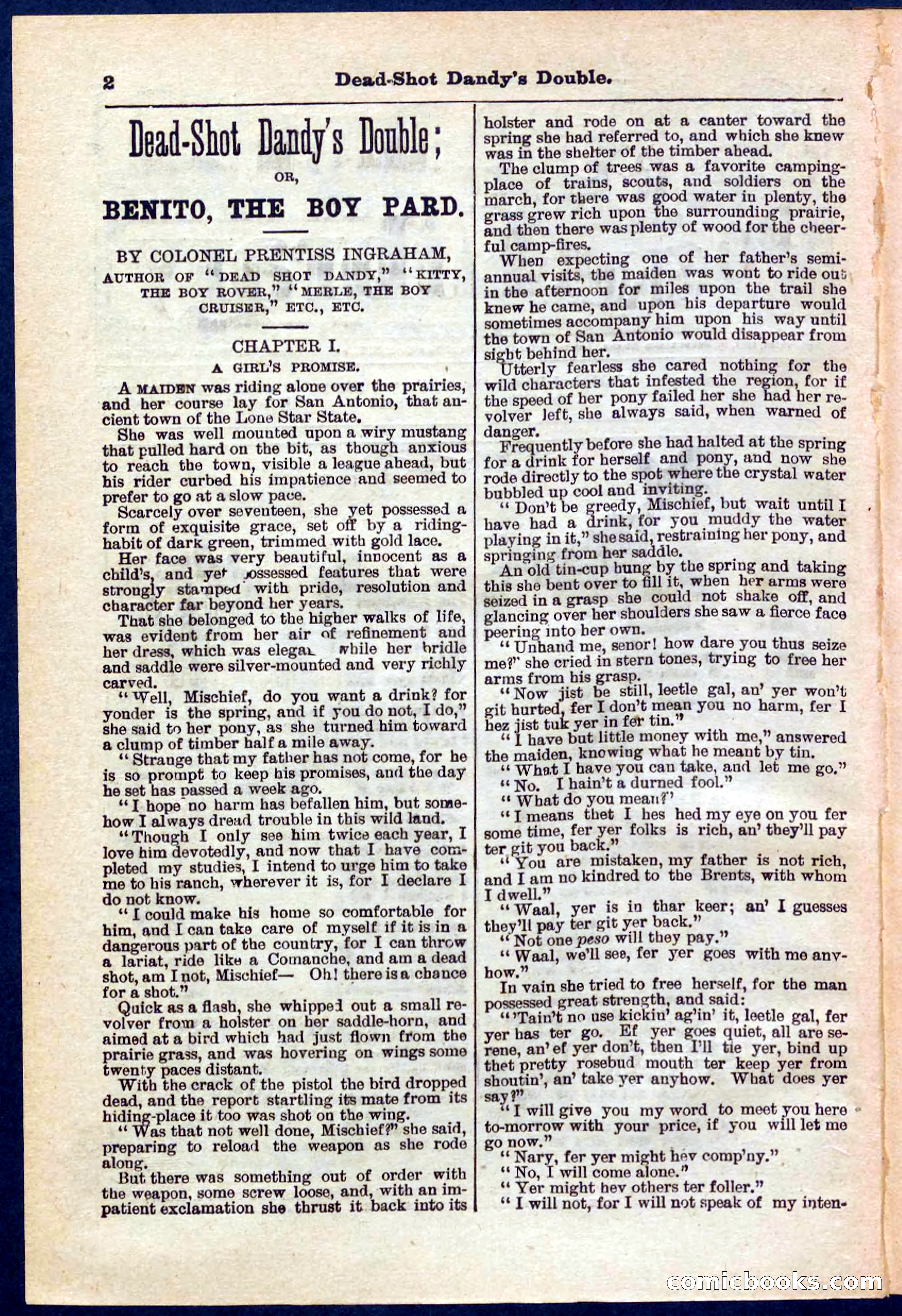 Beadle's Pocket Library No. 274 — page 2 of 32