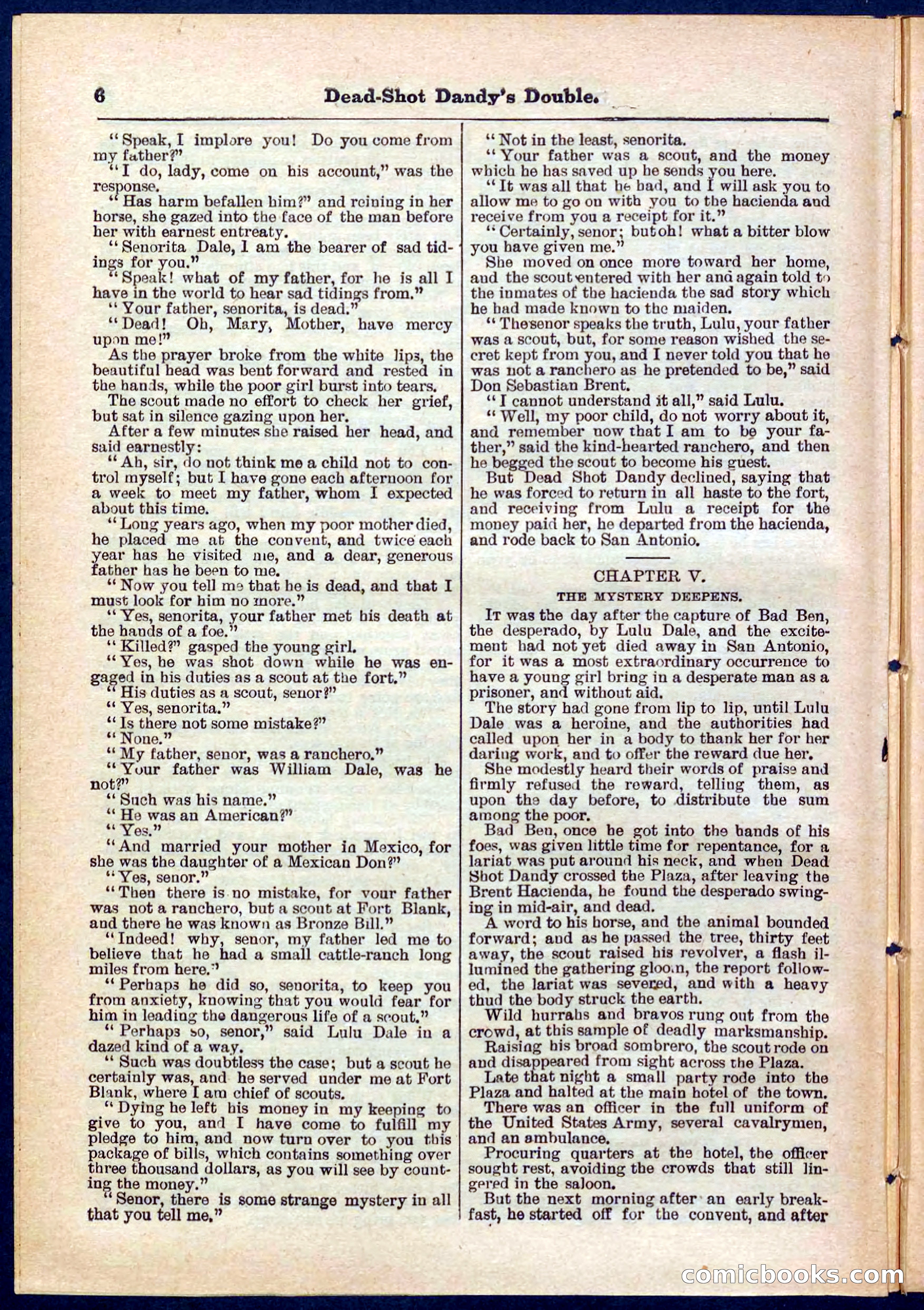 Beadle's Pocket Library No. 274 — page 6 of 32