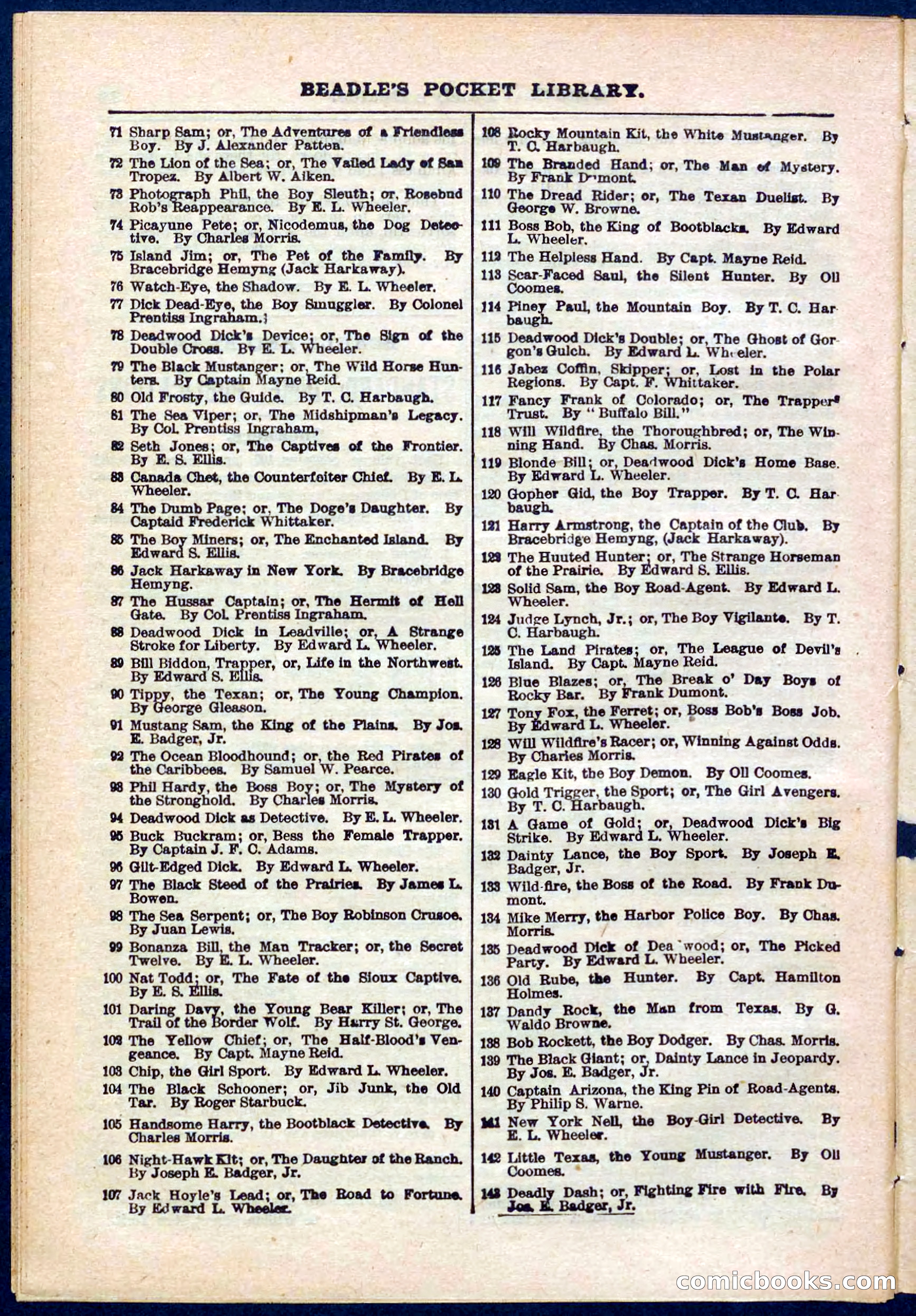 Beadle's Pocket Library No. 274 — page 30 of 32