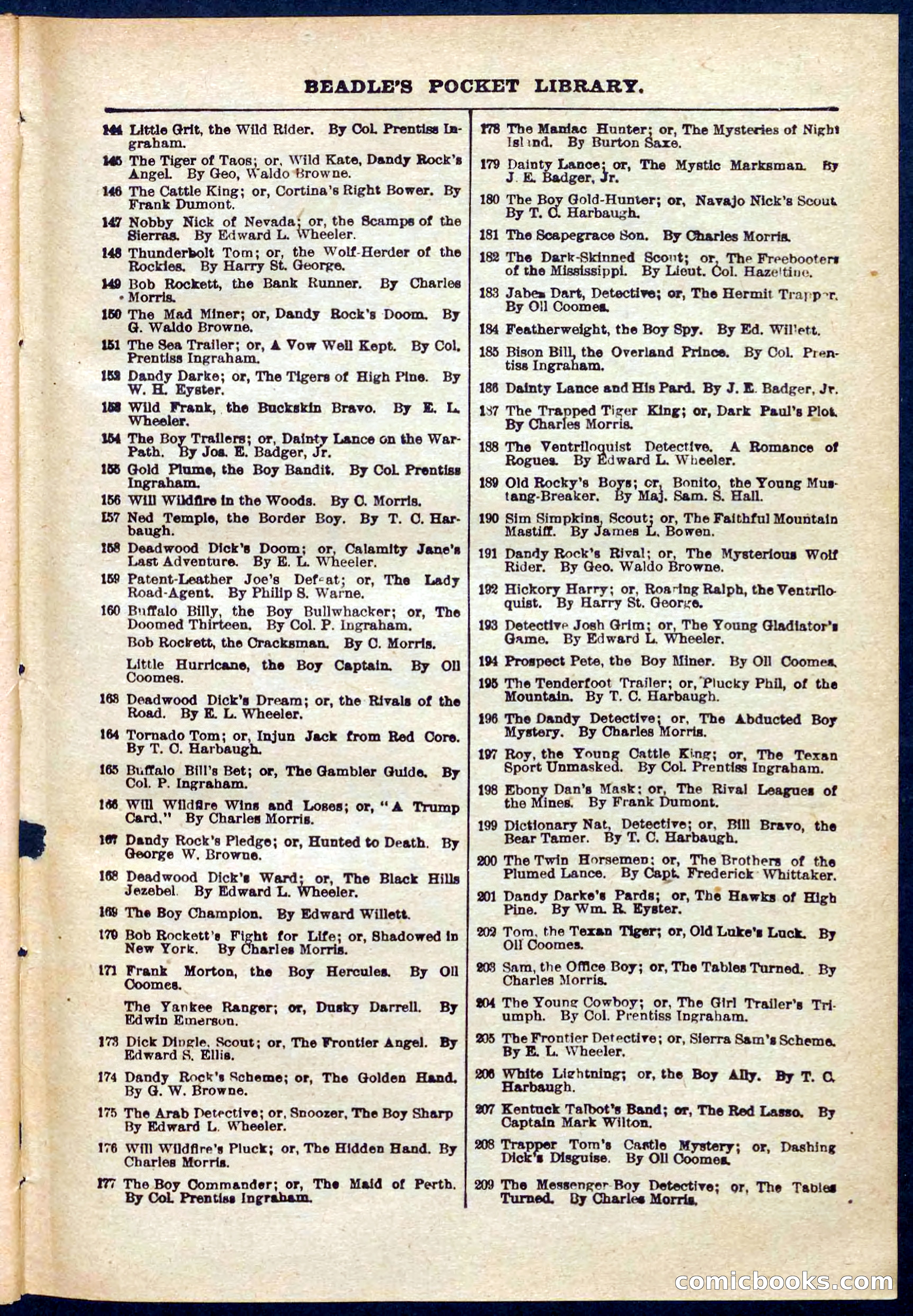 Beadle's Pocket Library No. 274 — page 31 of 32