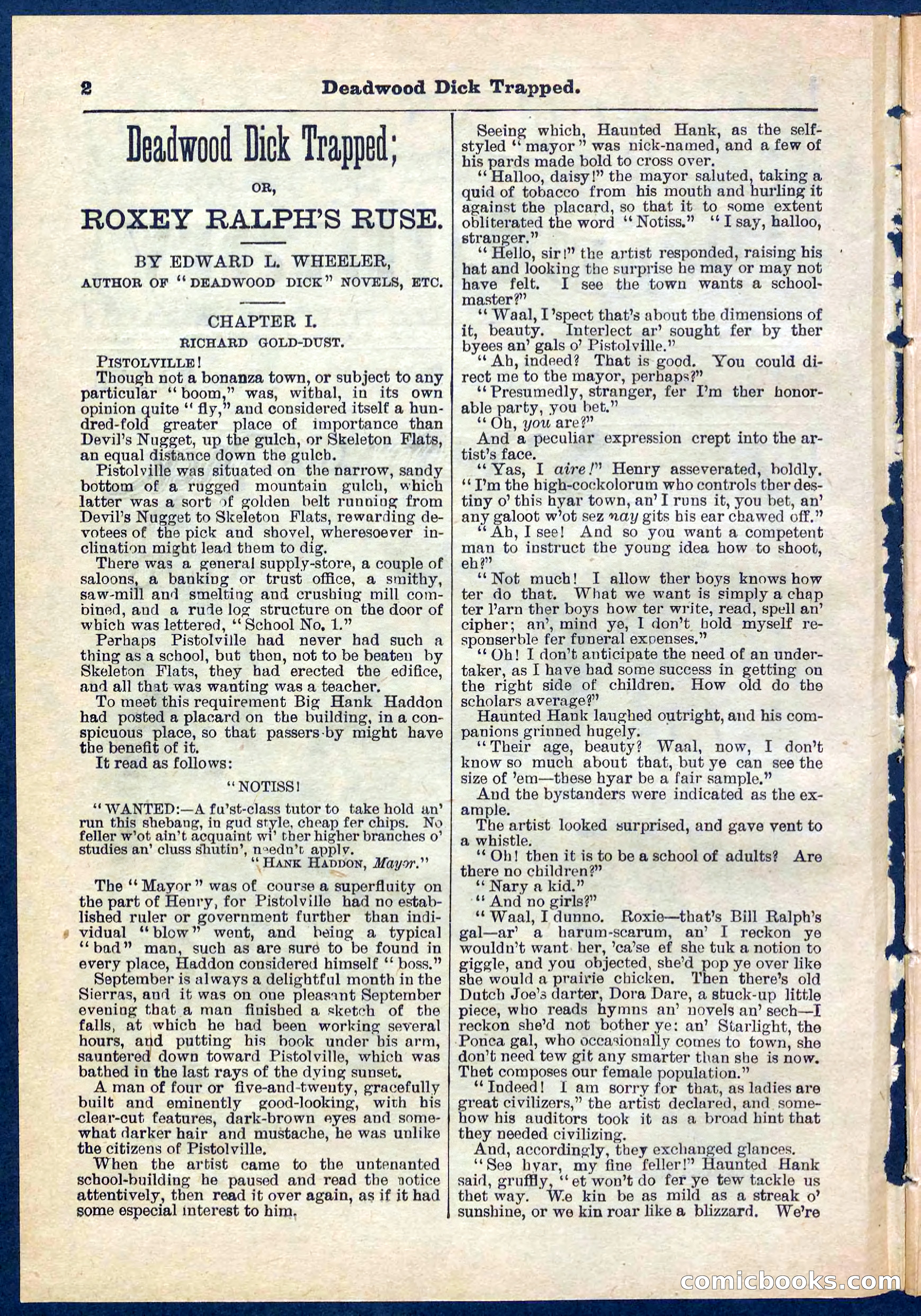 Beadle's Pocket Library No. 276 — page 2 of 32