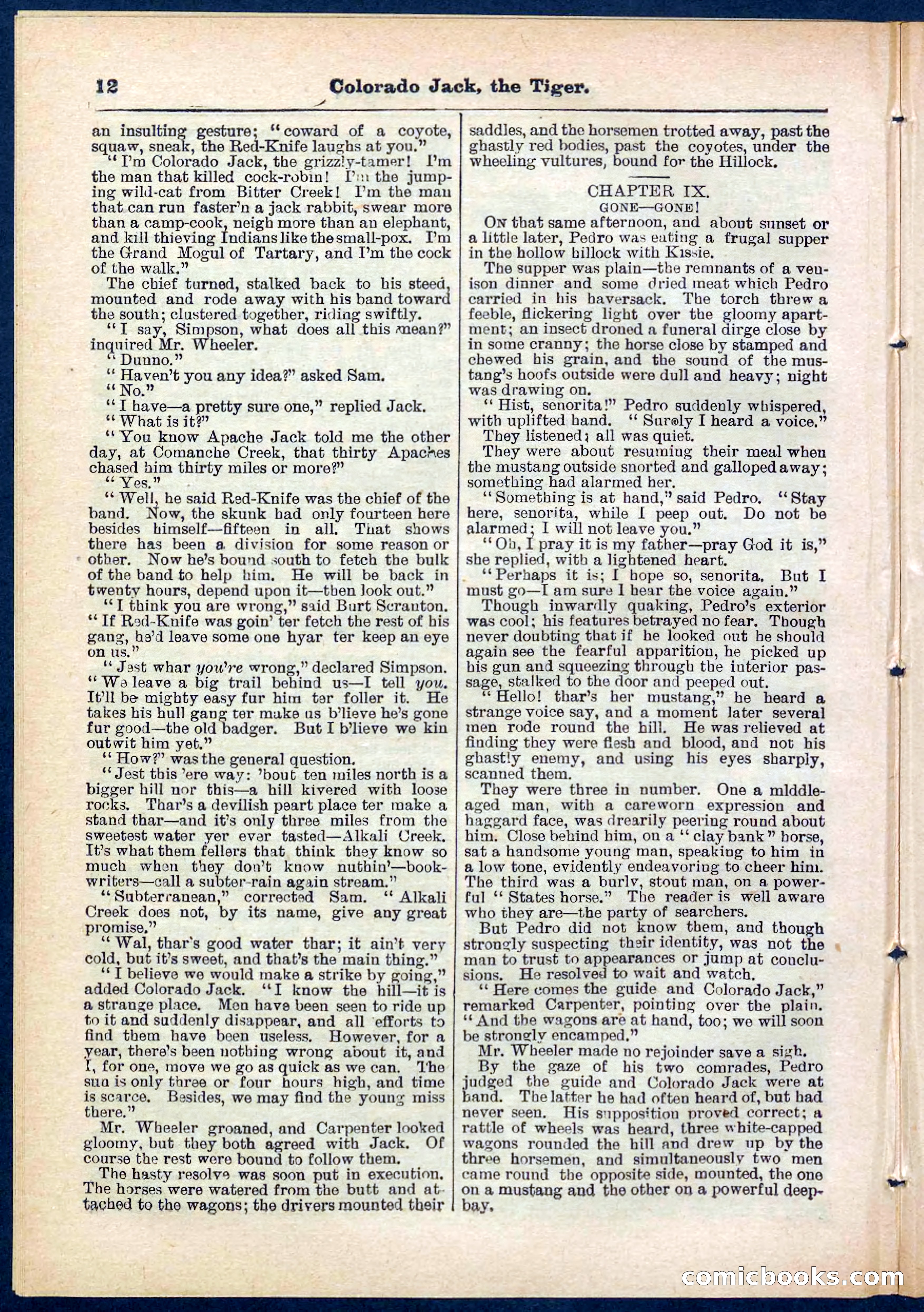 Beadle's Pocket Library No. 279: Colorado Jack the Tiger — page 12 of 32